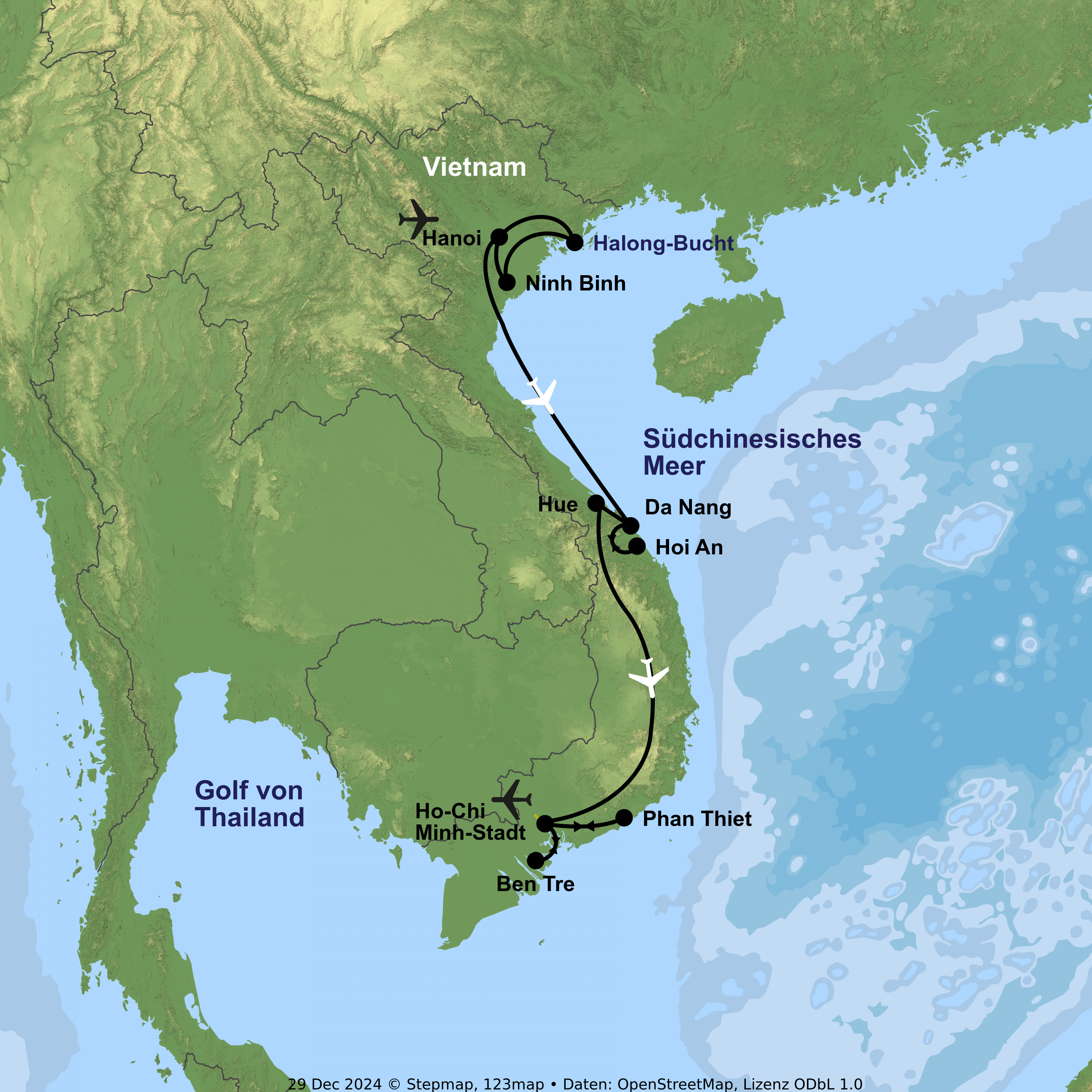 Von der Halong-Bucht an den Strand von Phan Thiet