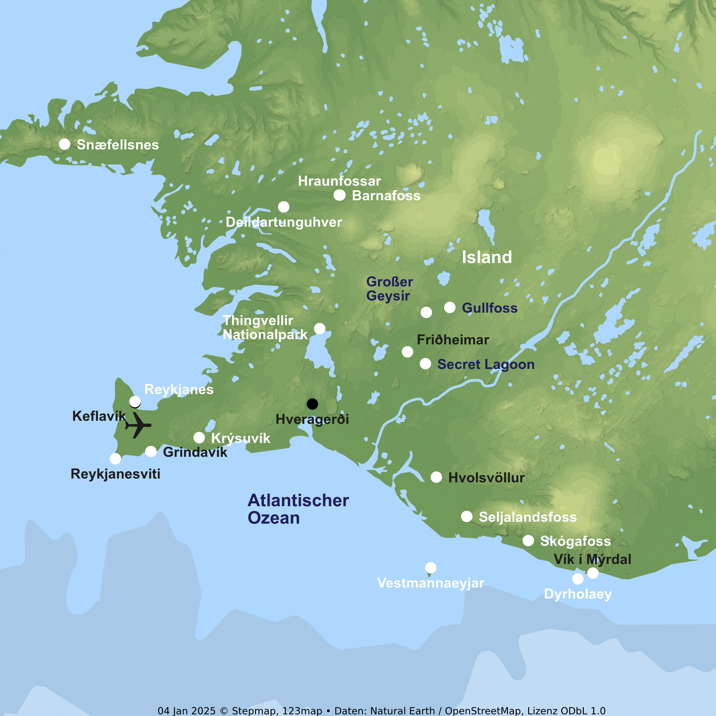 Im eigenen Tempo Vulkane, Gletscher und Wasserfälle erleben