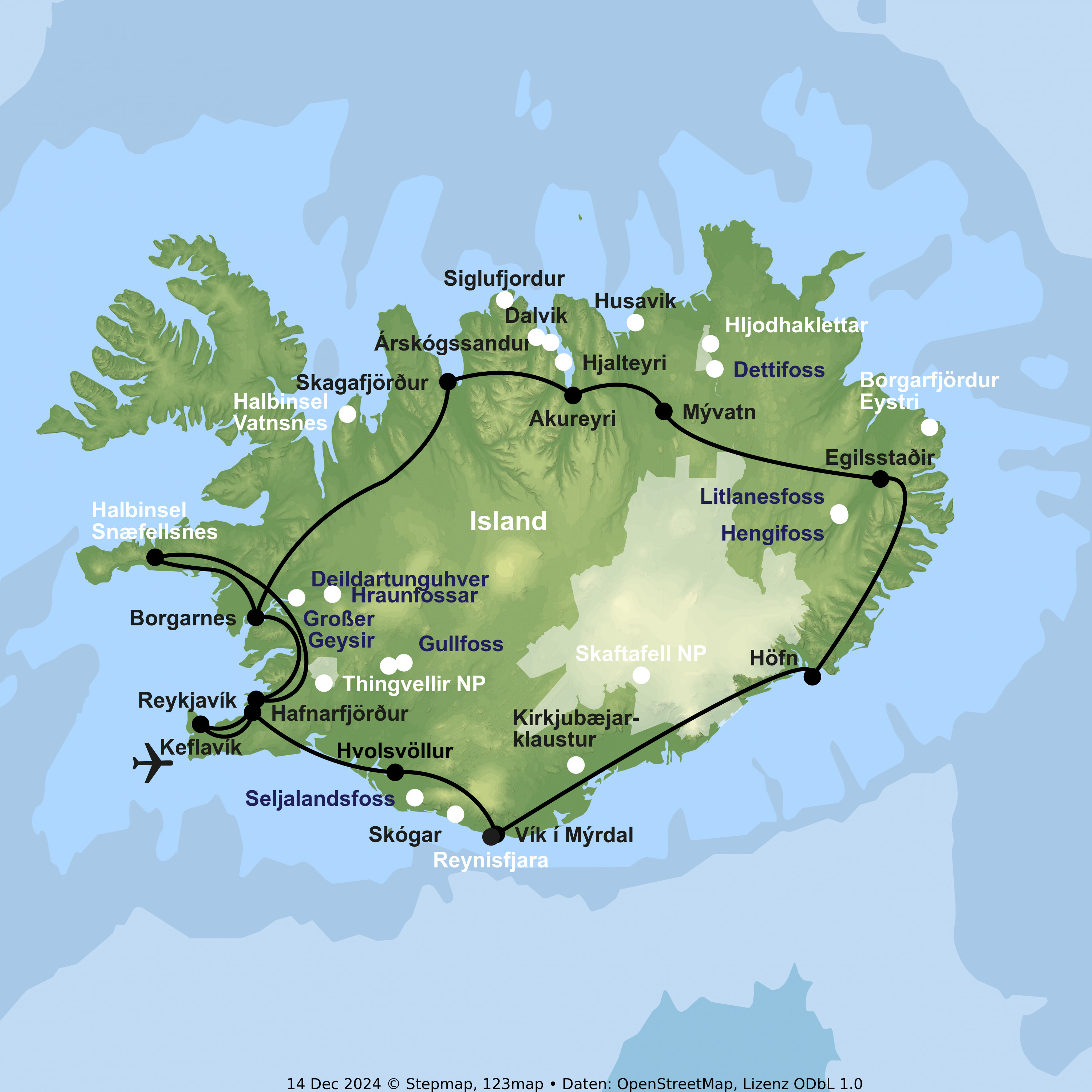 Losfahren und Islands Naturwunder hautnah entdecken