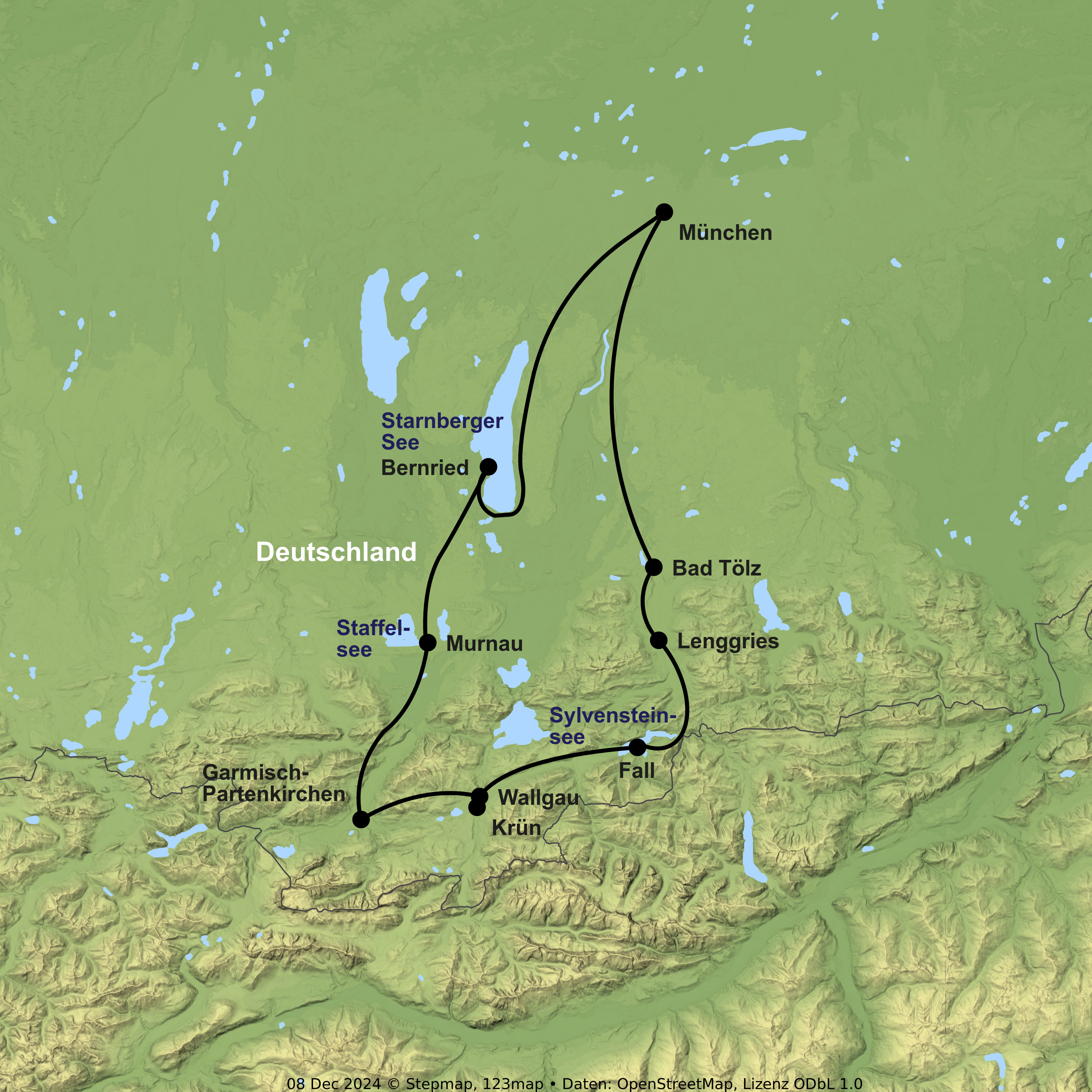 Radreise Münchner Seenrunde ab/bis München