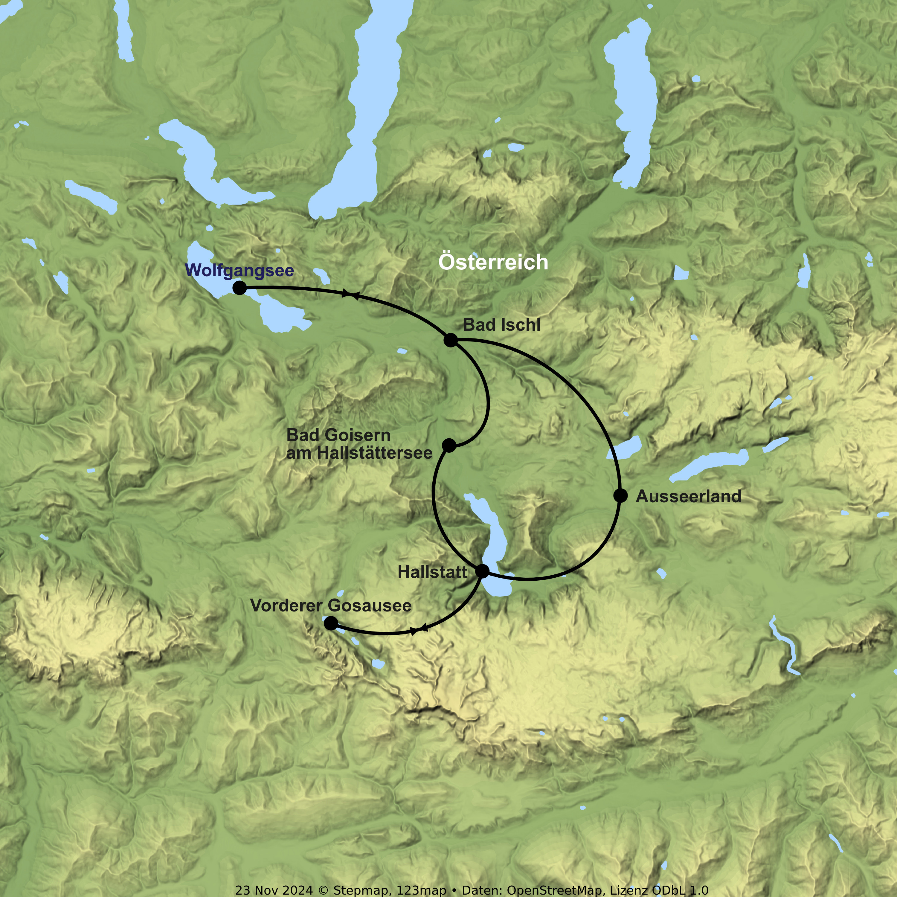 Rundwanderung Salzburger Seen ab/an Wolfgangsee