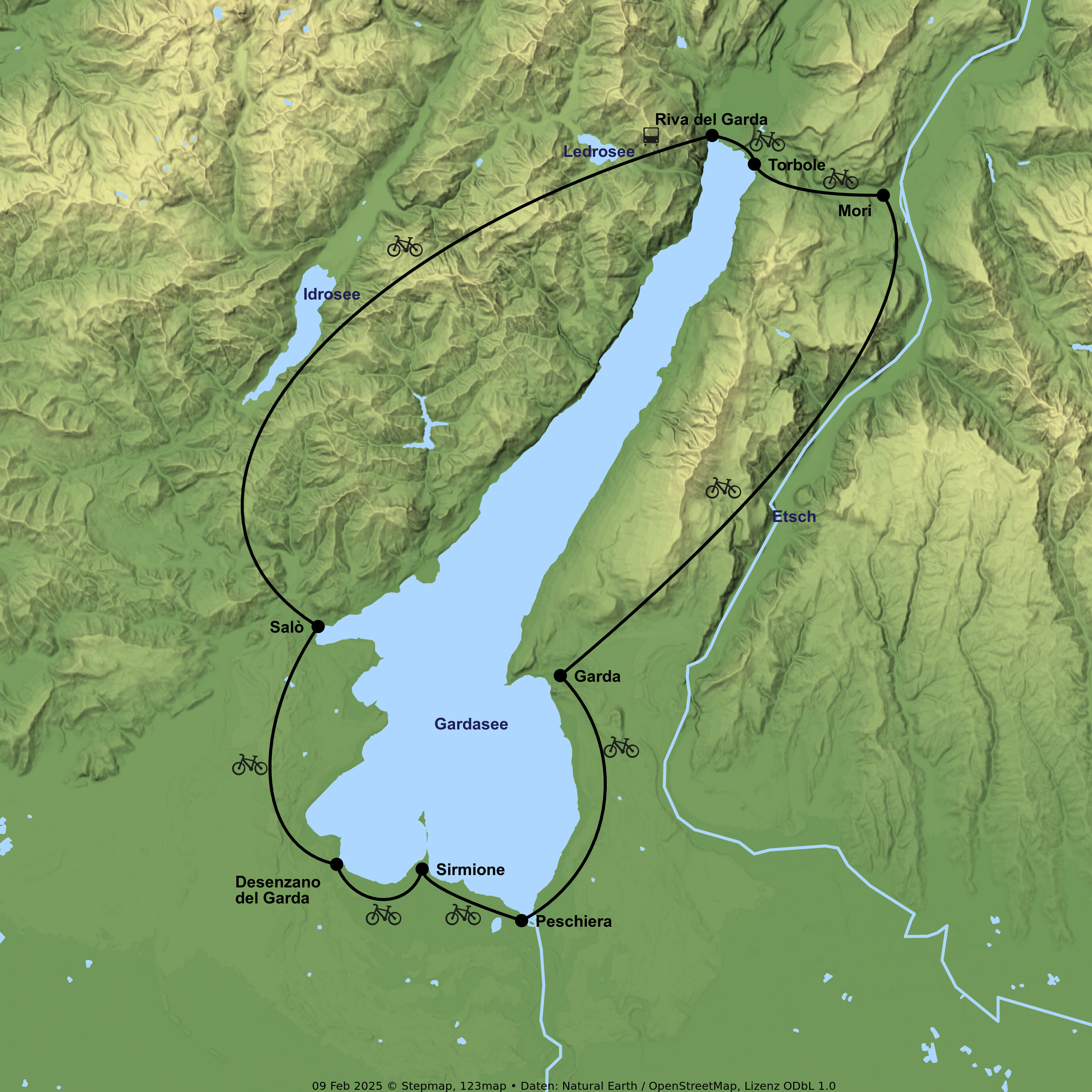 Radtour rund um den Gardasee