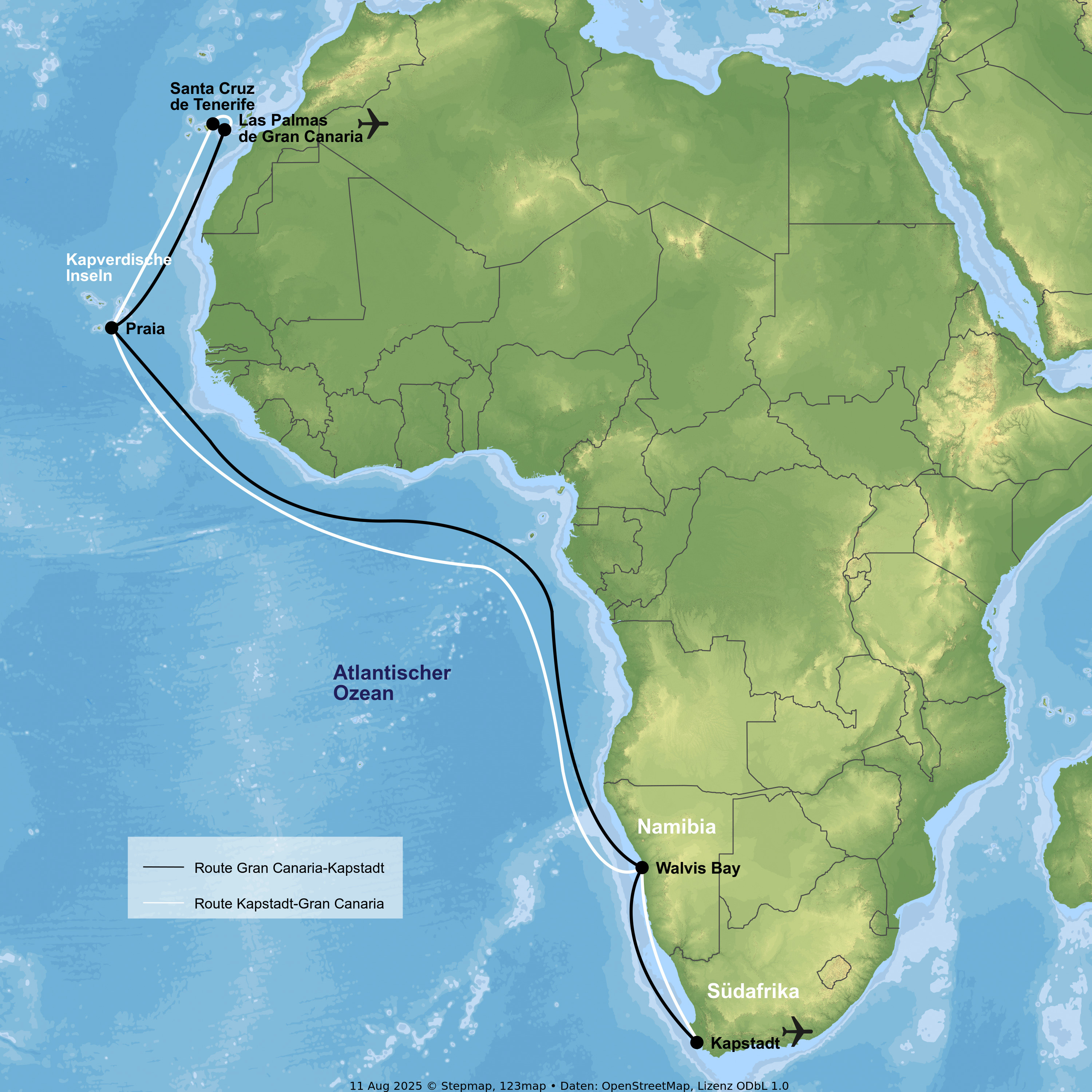 Kreuzfahrt mit AIDAprima ab Kapstadt an Gran Canaria inkl. Vorprogramm in Kapstadt