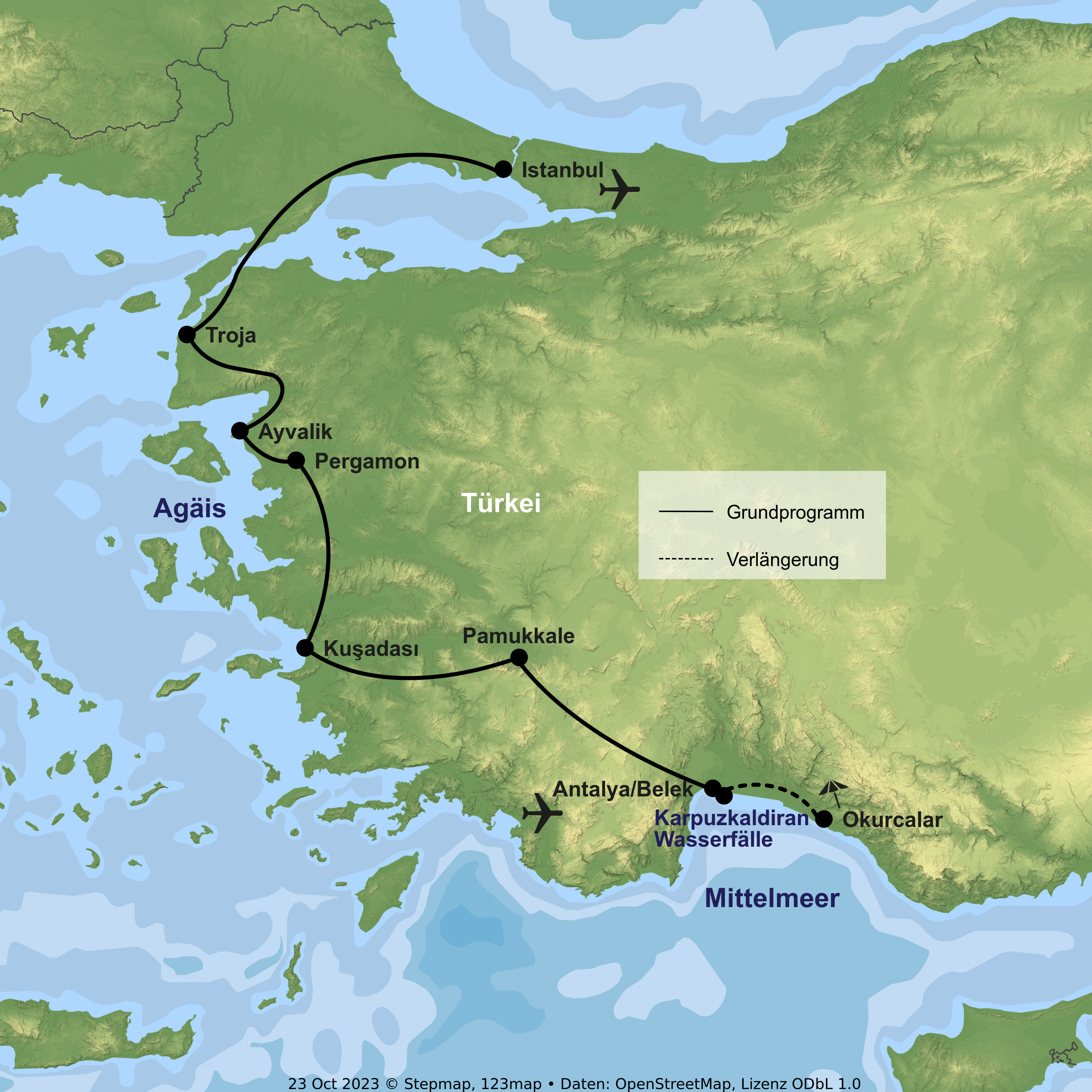Von Istanbul zu Antike und Küsten