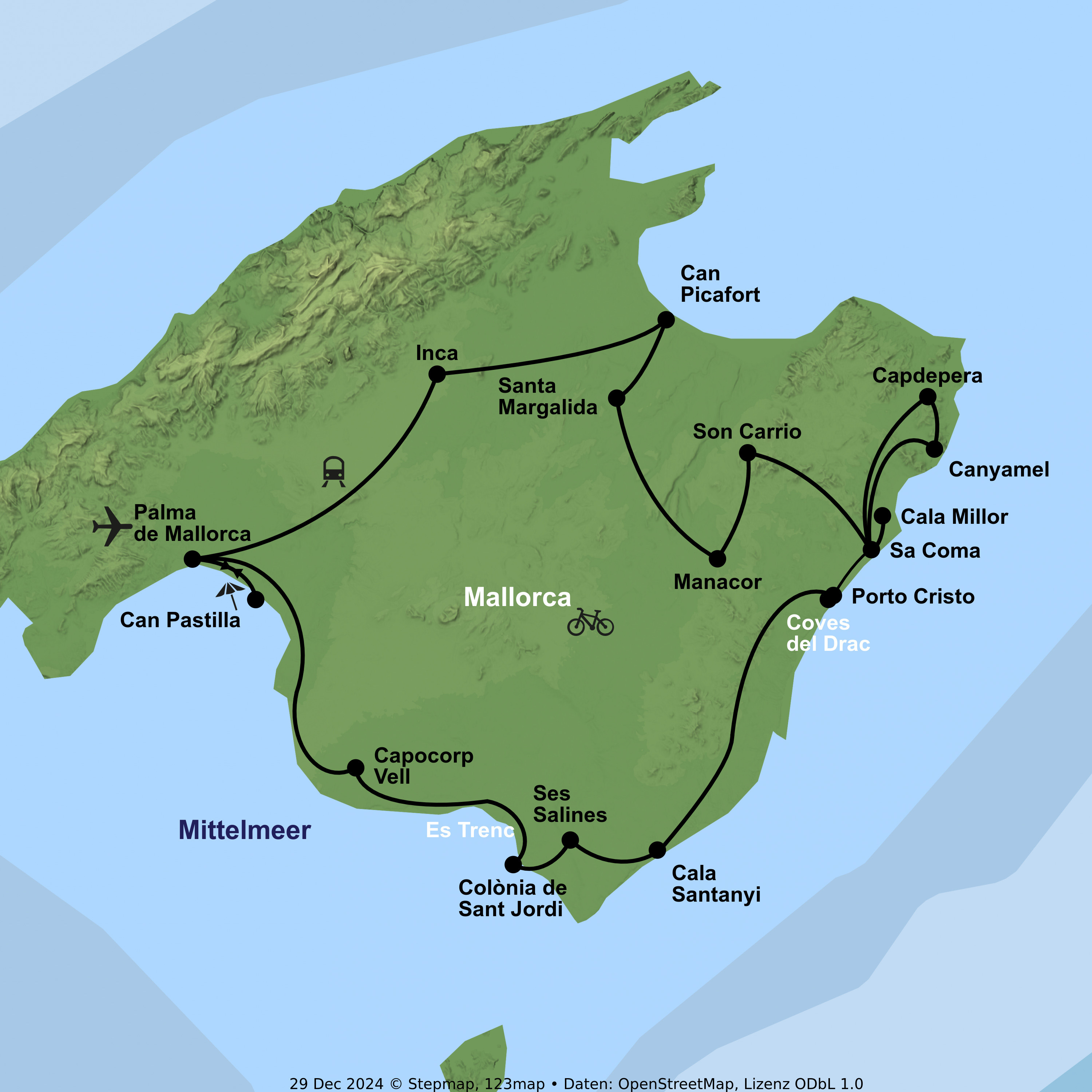 Auf zwei Rädern zu den Highlights mit Badeausklang am Meer