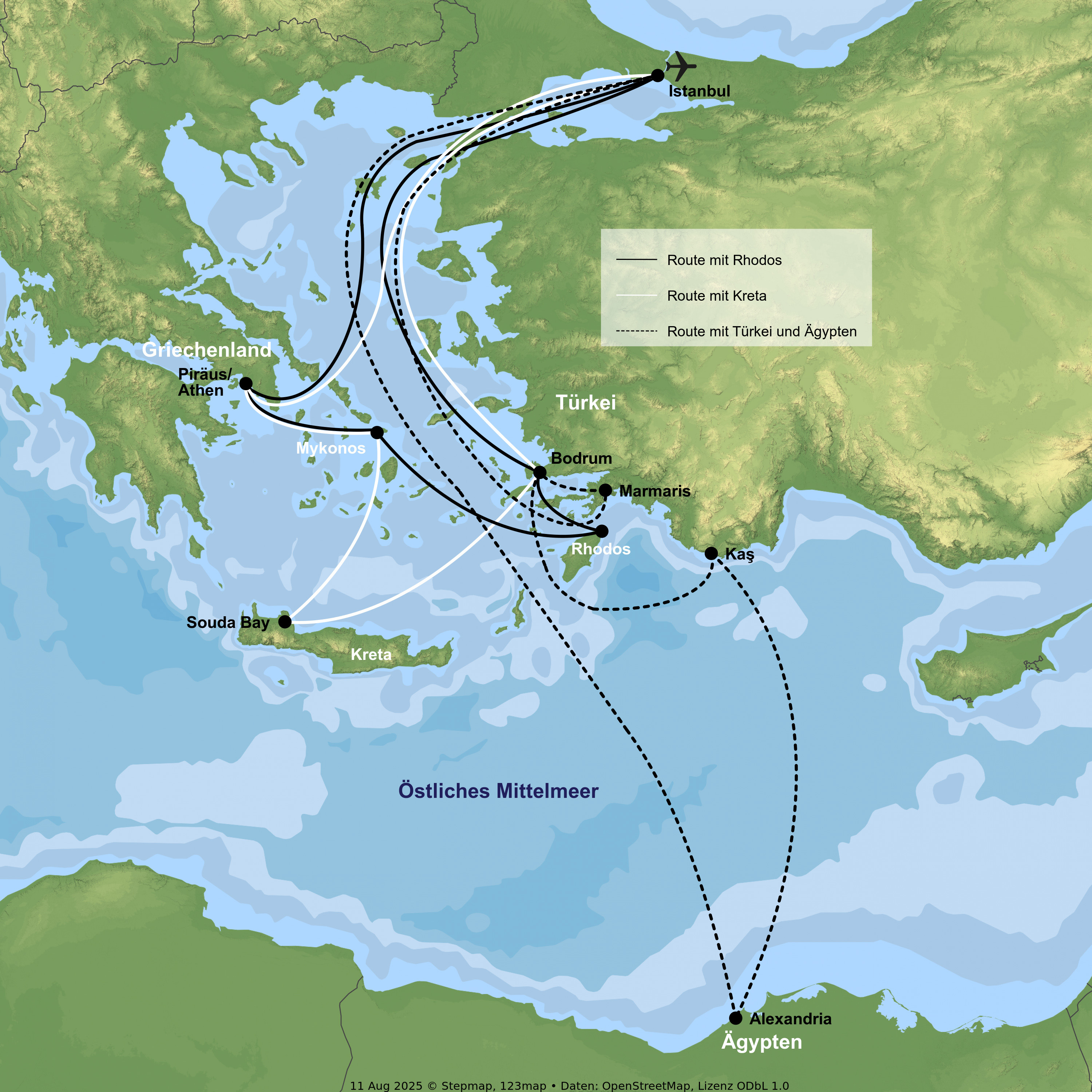 Kreuzfahrt mit AROYA ab/an Istanbul inkl. 2 Nächte in Istanbul