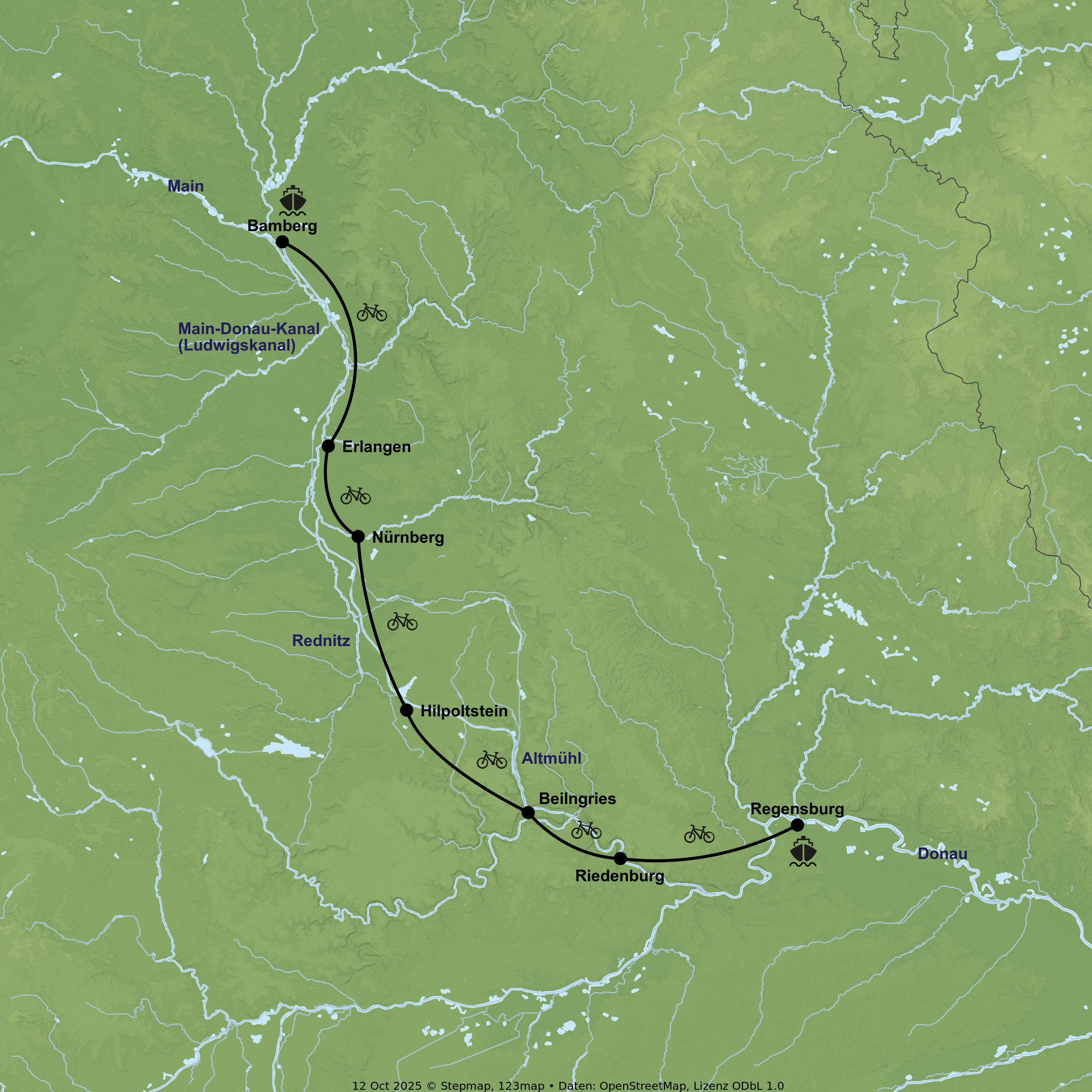 Rad & Schiff Flusskreuzfahrt mit MS Casavona ab Regensburg an Bamberg