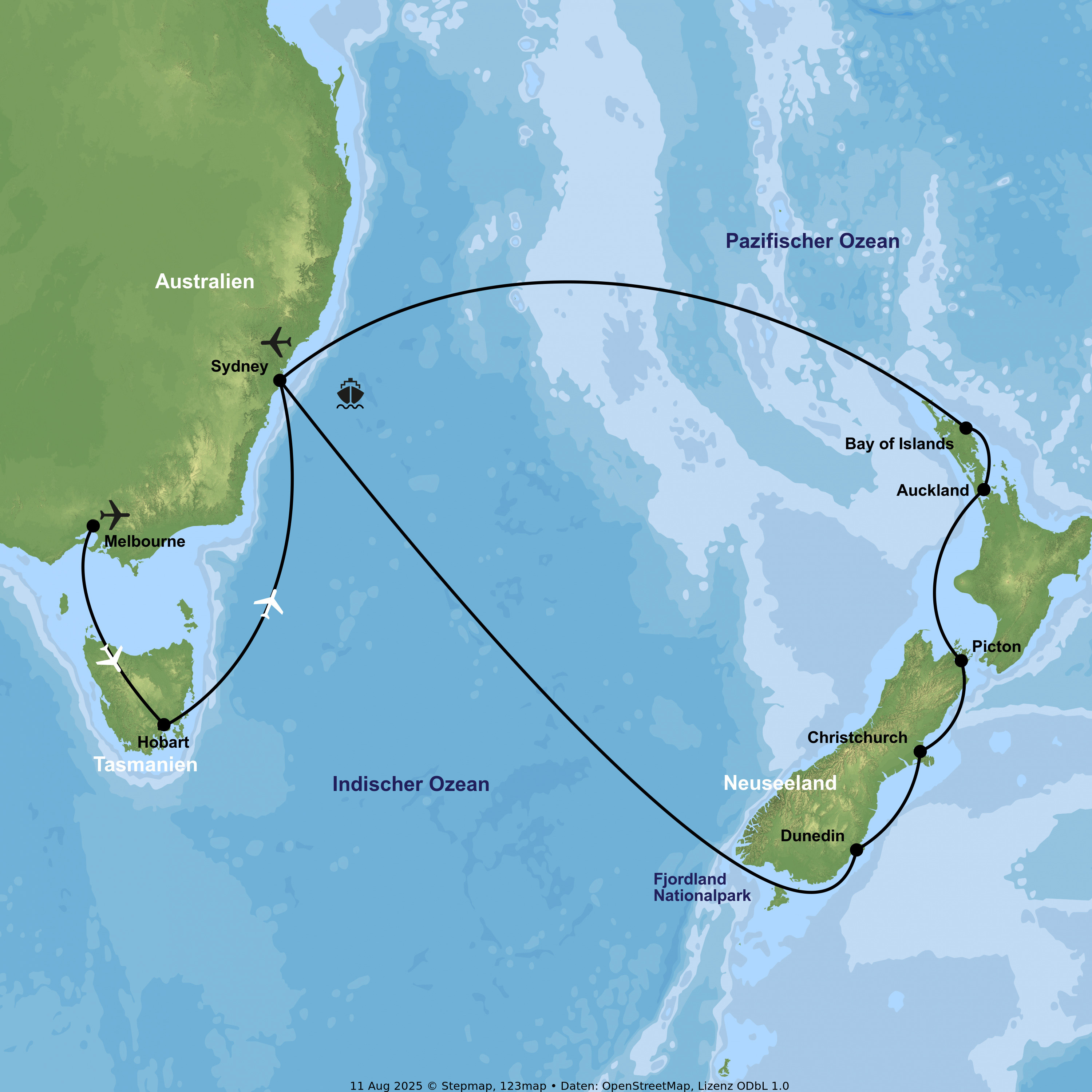 Kreuzfahrt mit der Royal Princess ab/an Sydney inkl. Vorprogramm in Australien/Tasmanien