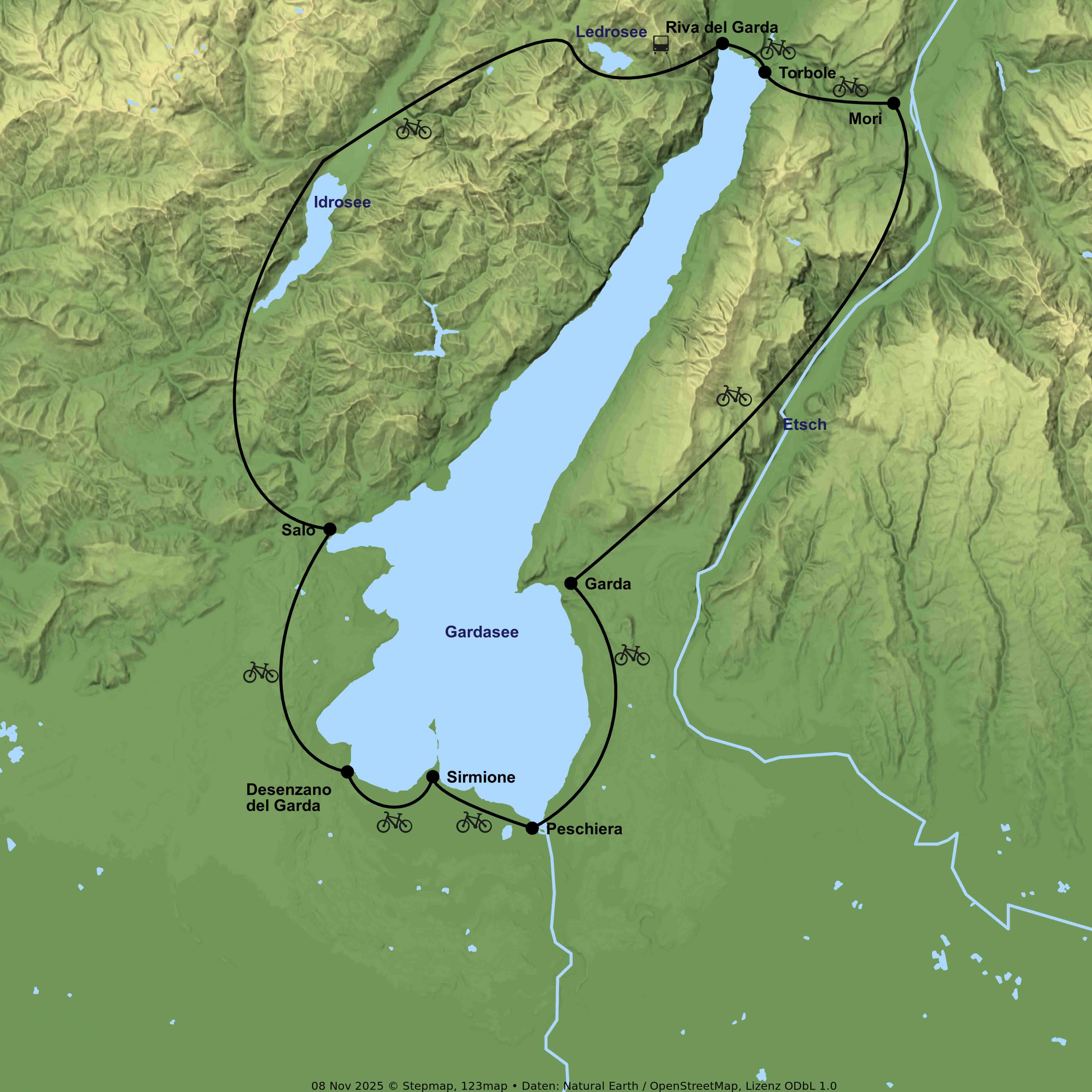 Radtour rund um den Gardasee