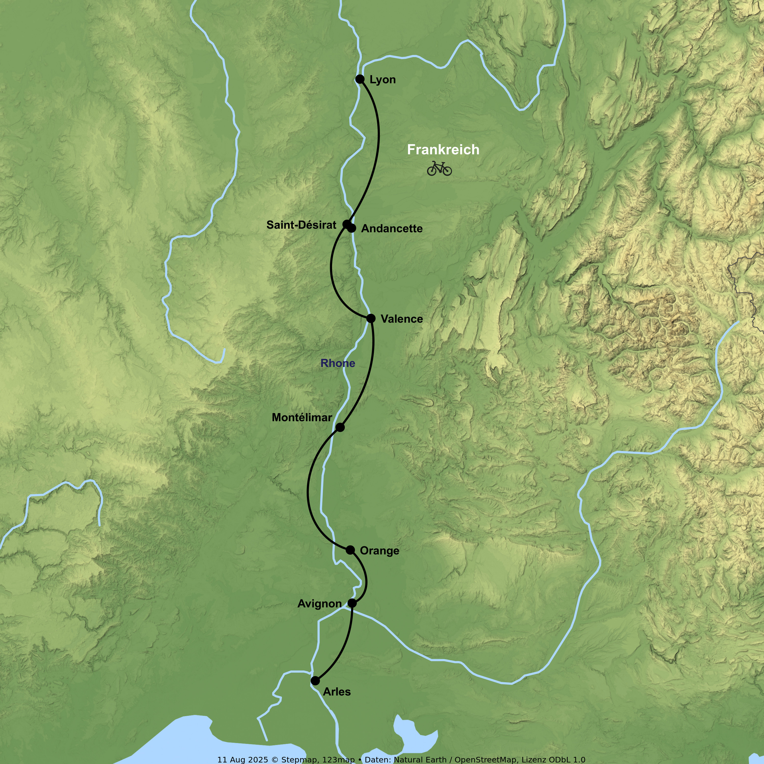 Radreise auf der ViaRhôna von Lyon bis Arles