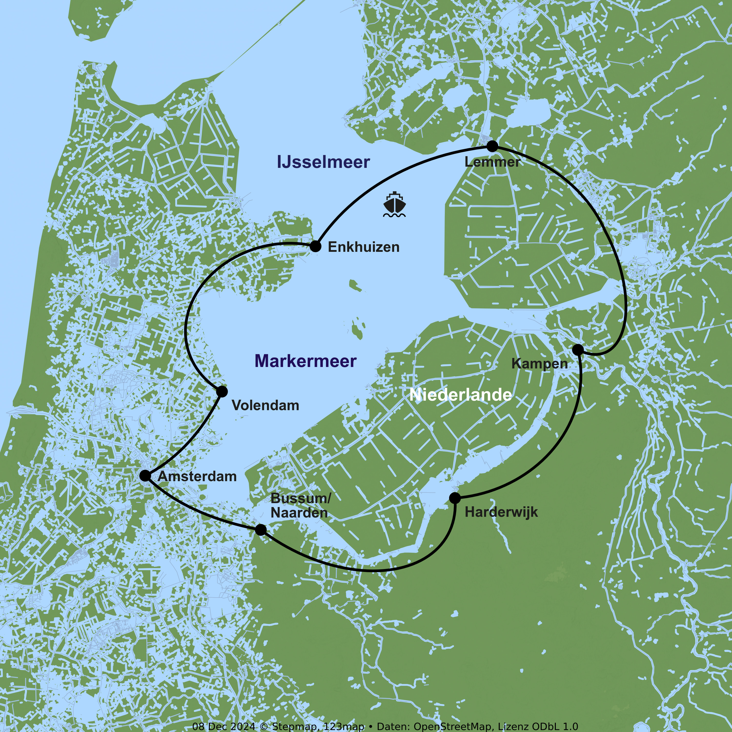 Radreise rund um das IJsselmeer
