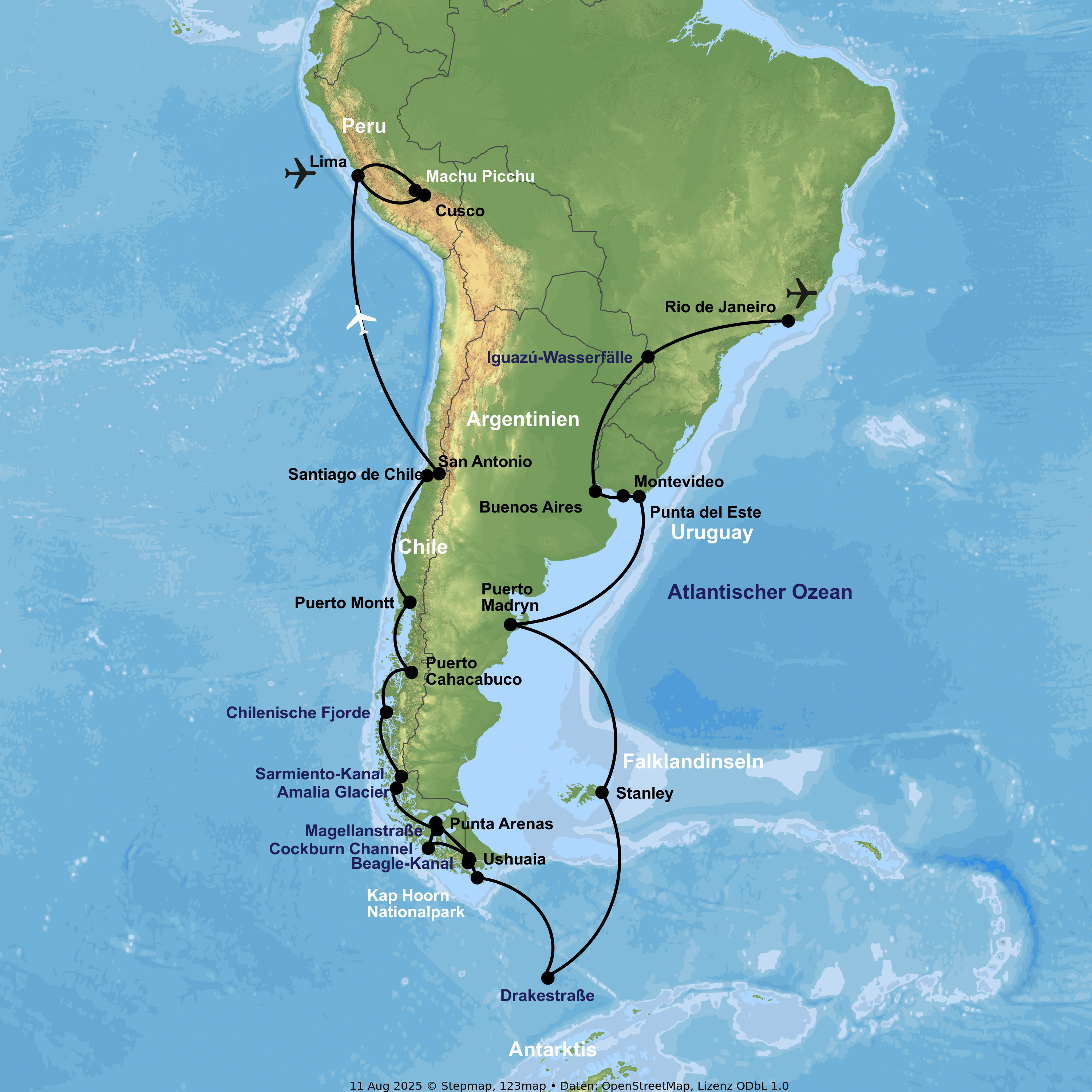 Kreuzfahrt mit Oosterdam ab Santiago de Chile an Buenos Aires