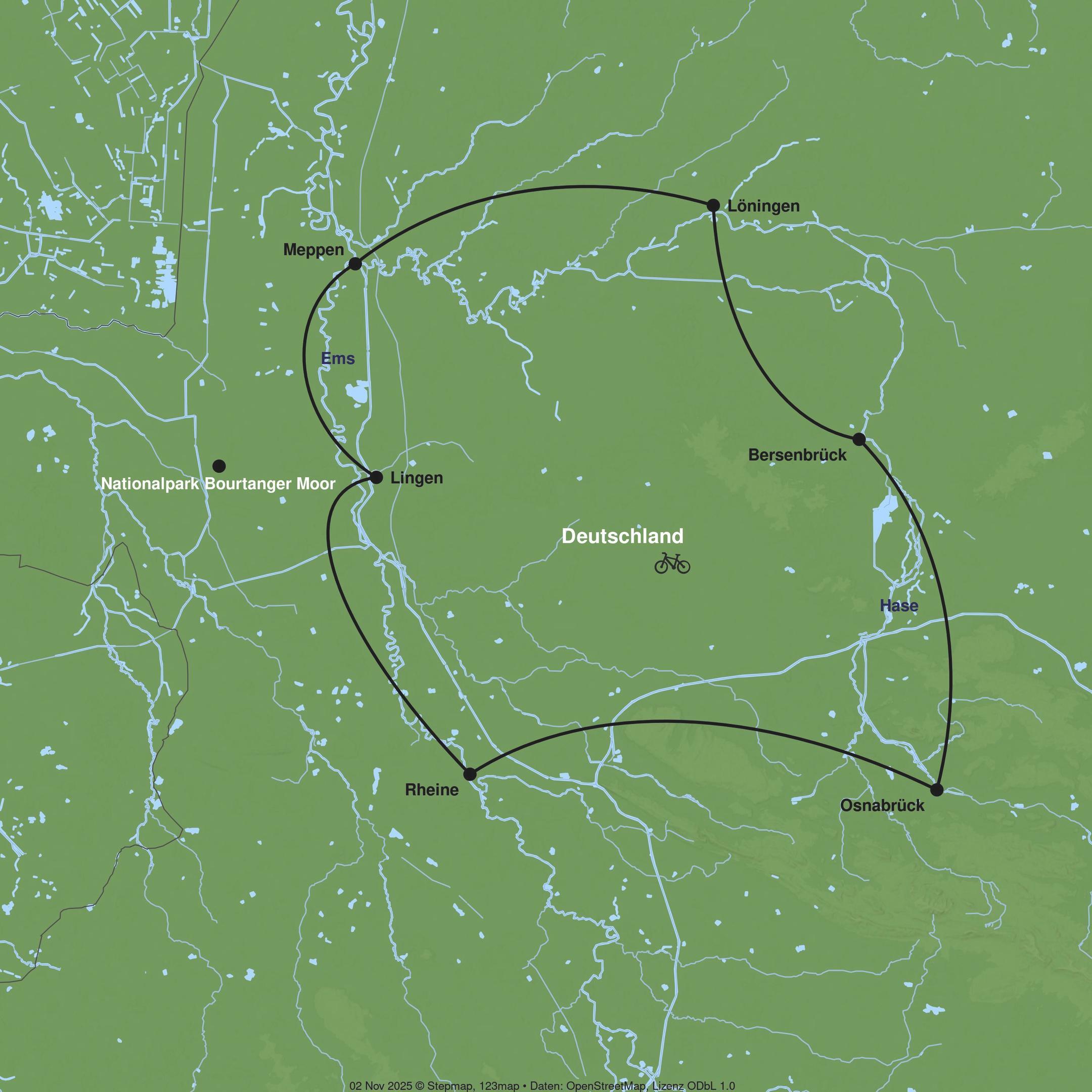 Radreise ab/bis Rheine
