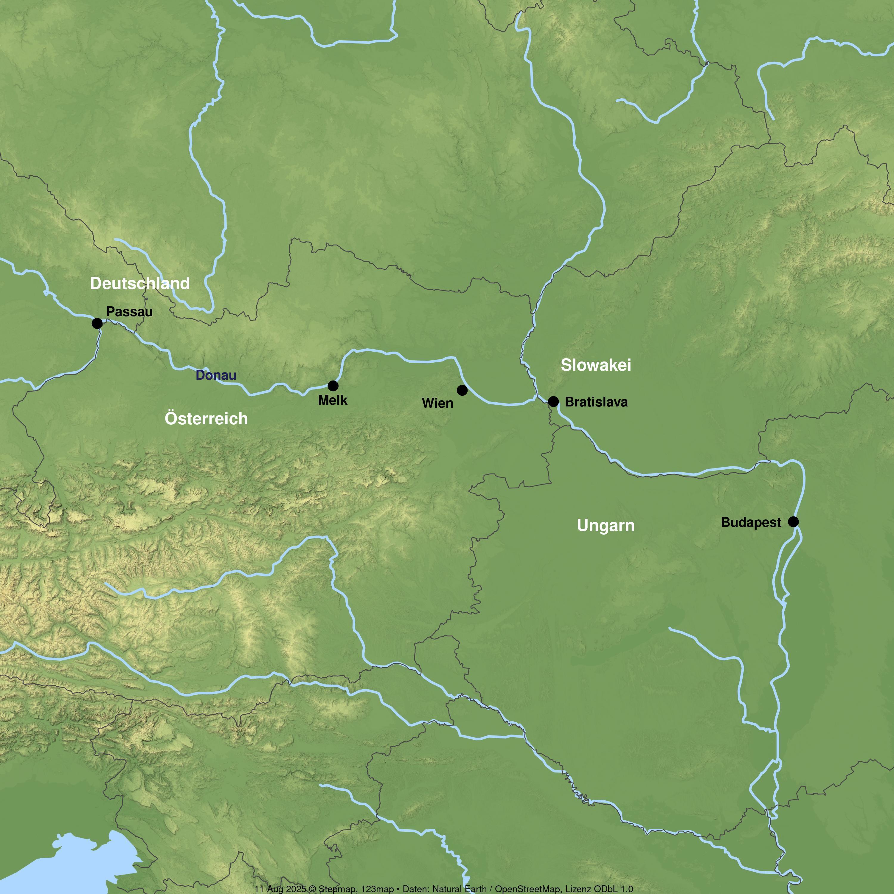 Kreuzfahrt mit der MAXIMA/BELLEJOUR/nickoSPIRIT ab/an Passau