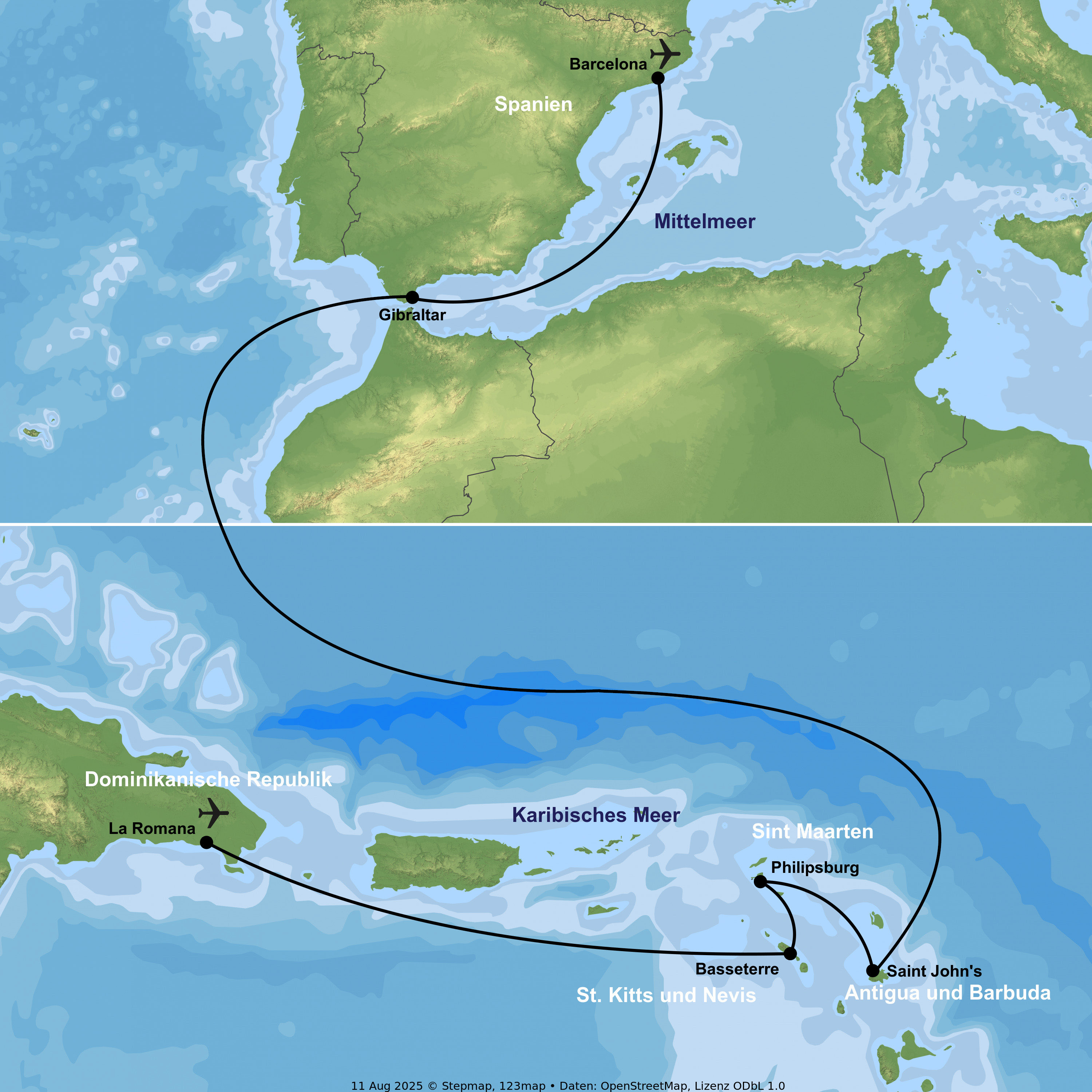 Kreuzfahrt mit der MSC Opera von Barcelona bis La Romana