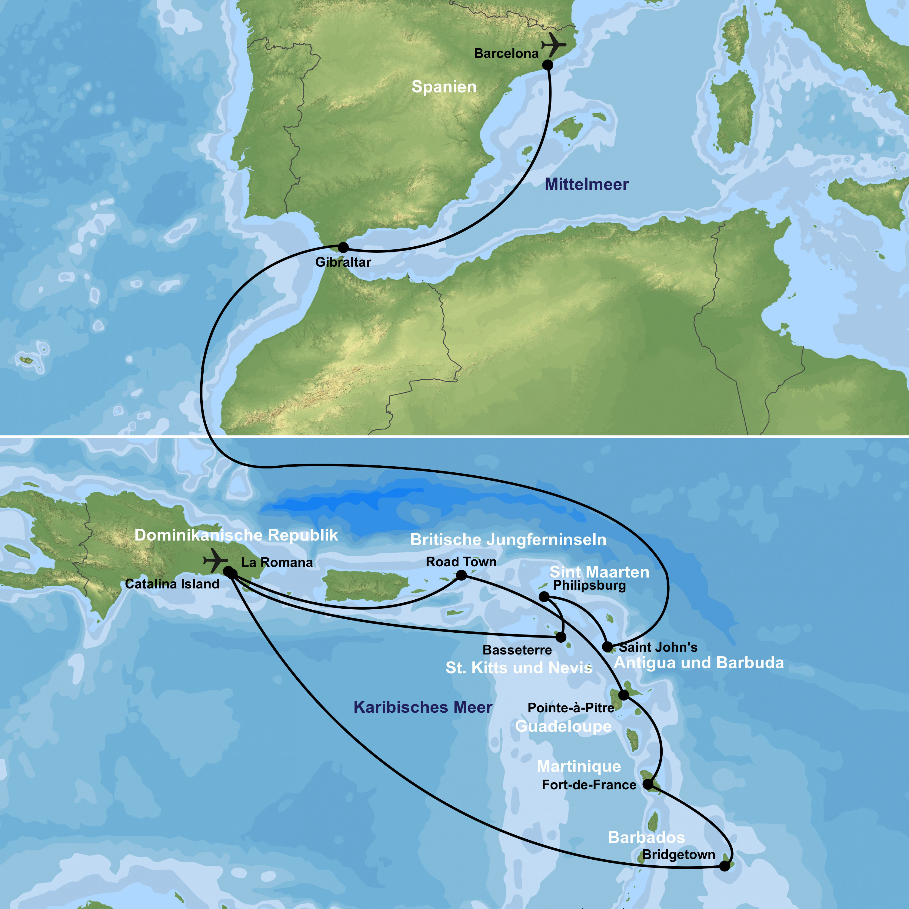Kreuzfahrt mit der MSC Opera von Barcelona bis La Romana