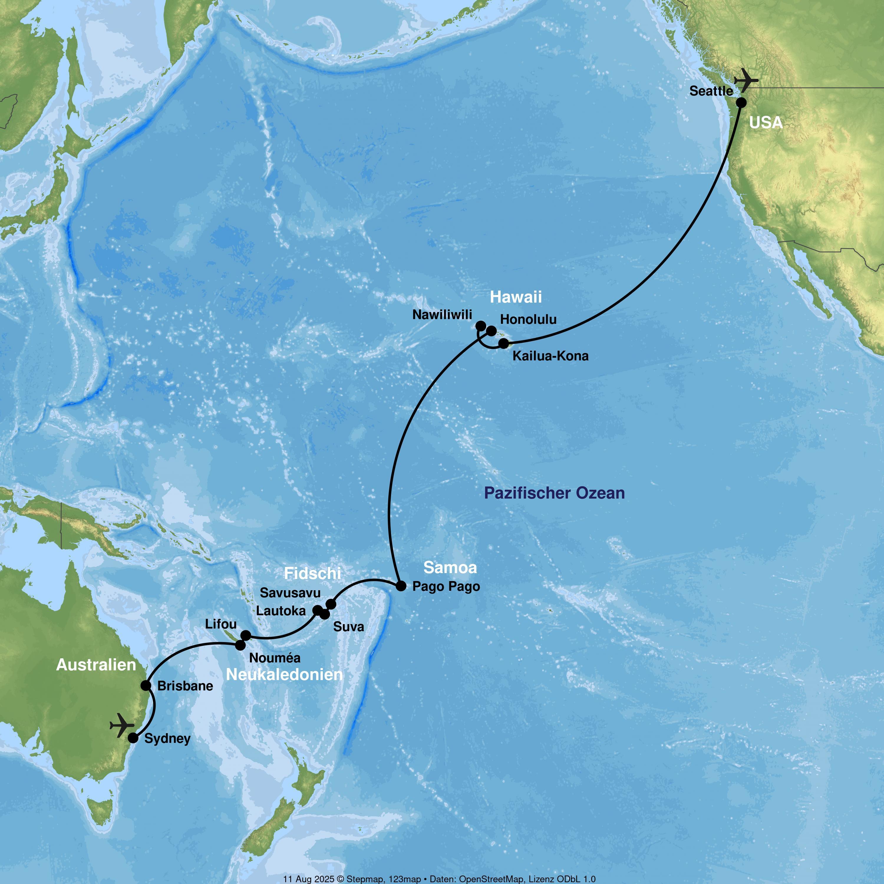 Transpazifik-Kreuzfahrt mit Noordam von Sydney bis Seattle