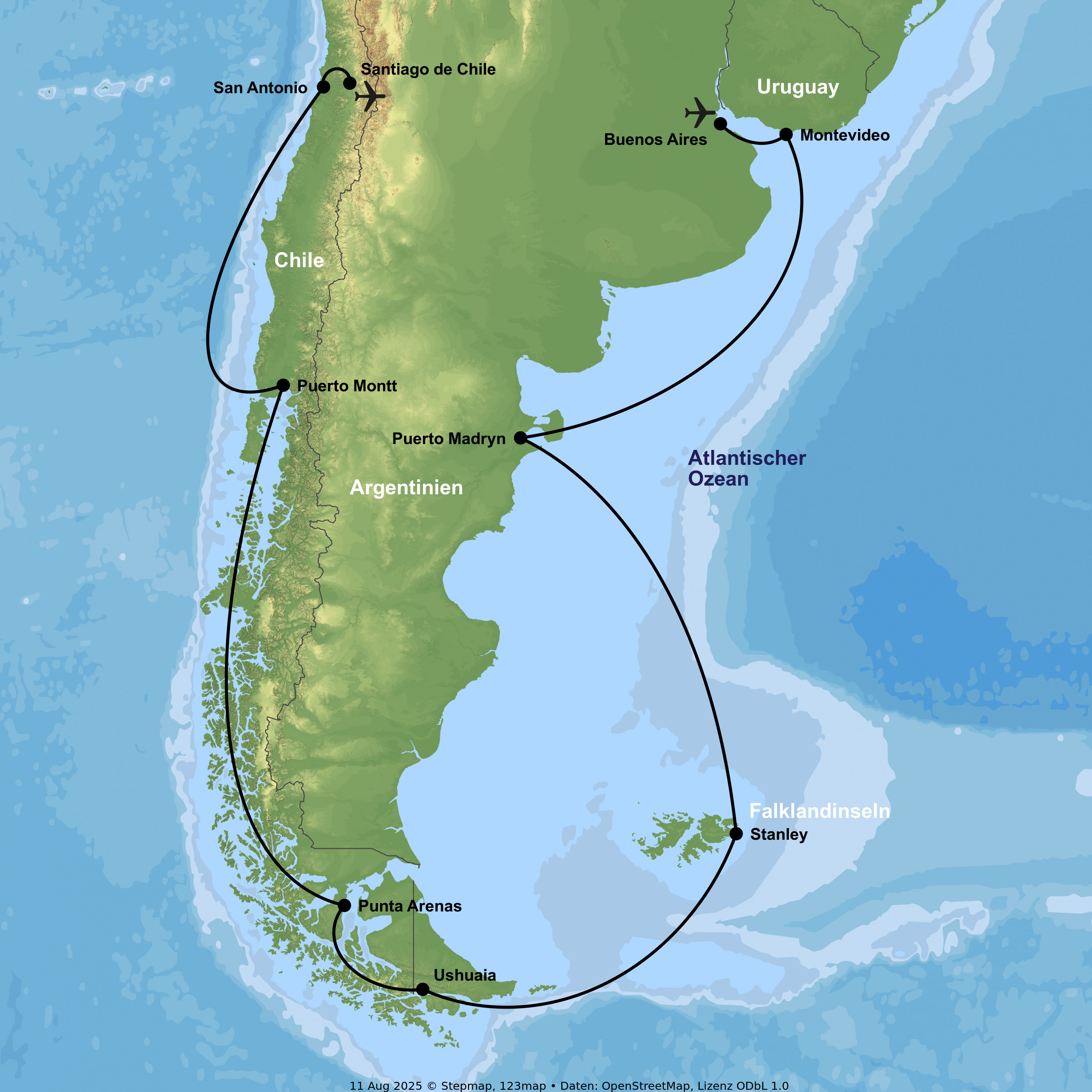 Kreuzfahrt mit der Majestic Princess von Buenos Aires bis Santiago de Chile