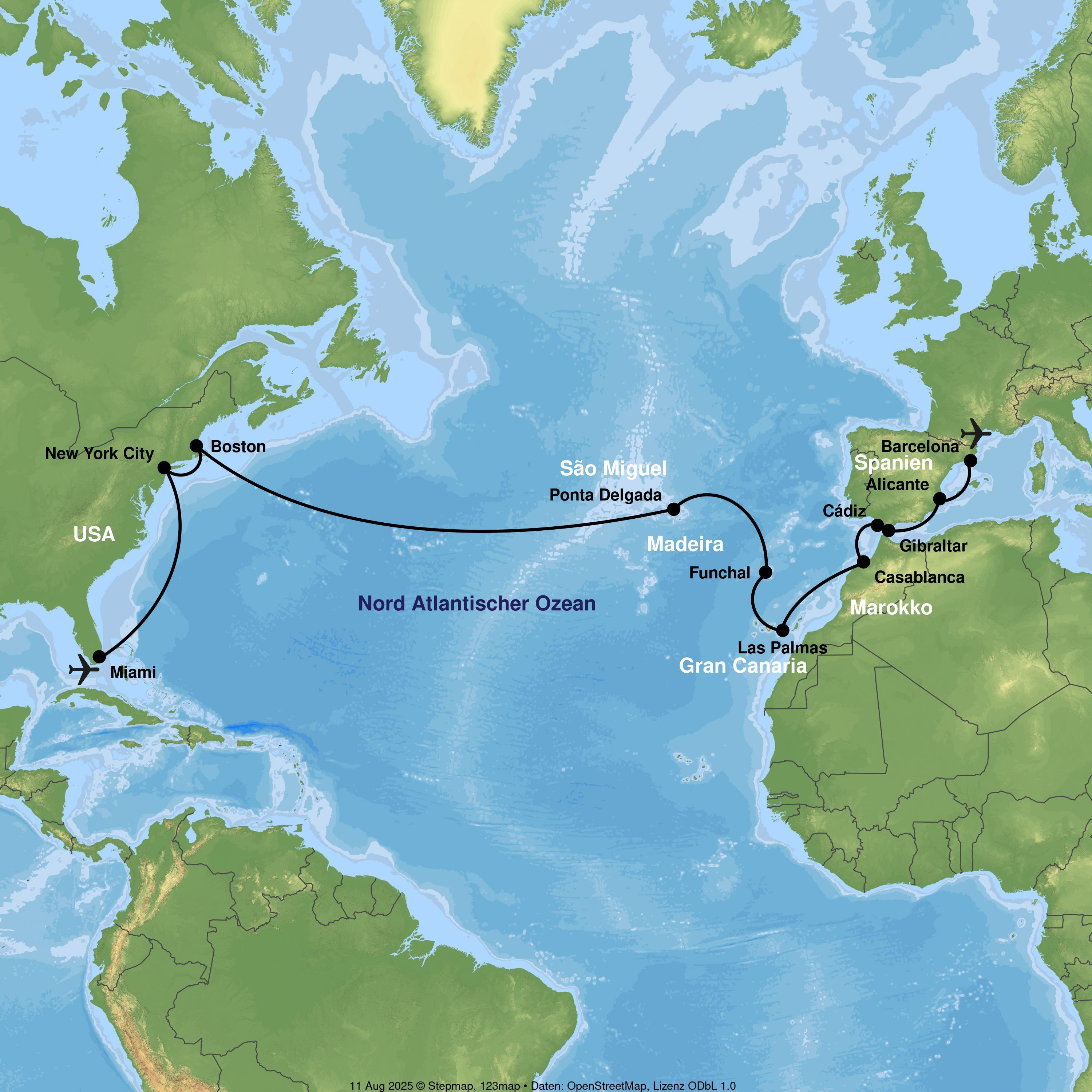 Kreuzfahrt mit der MSC Meraviglia von Barcelona bis Miami
