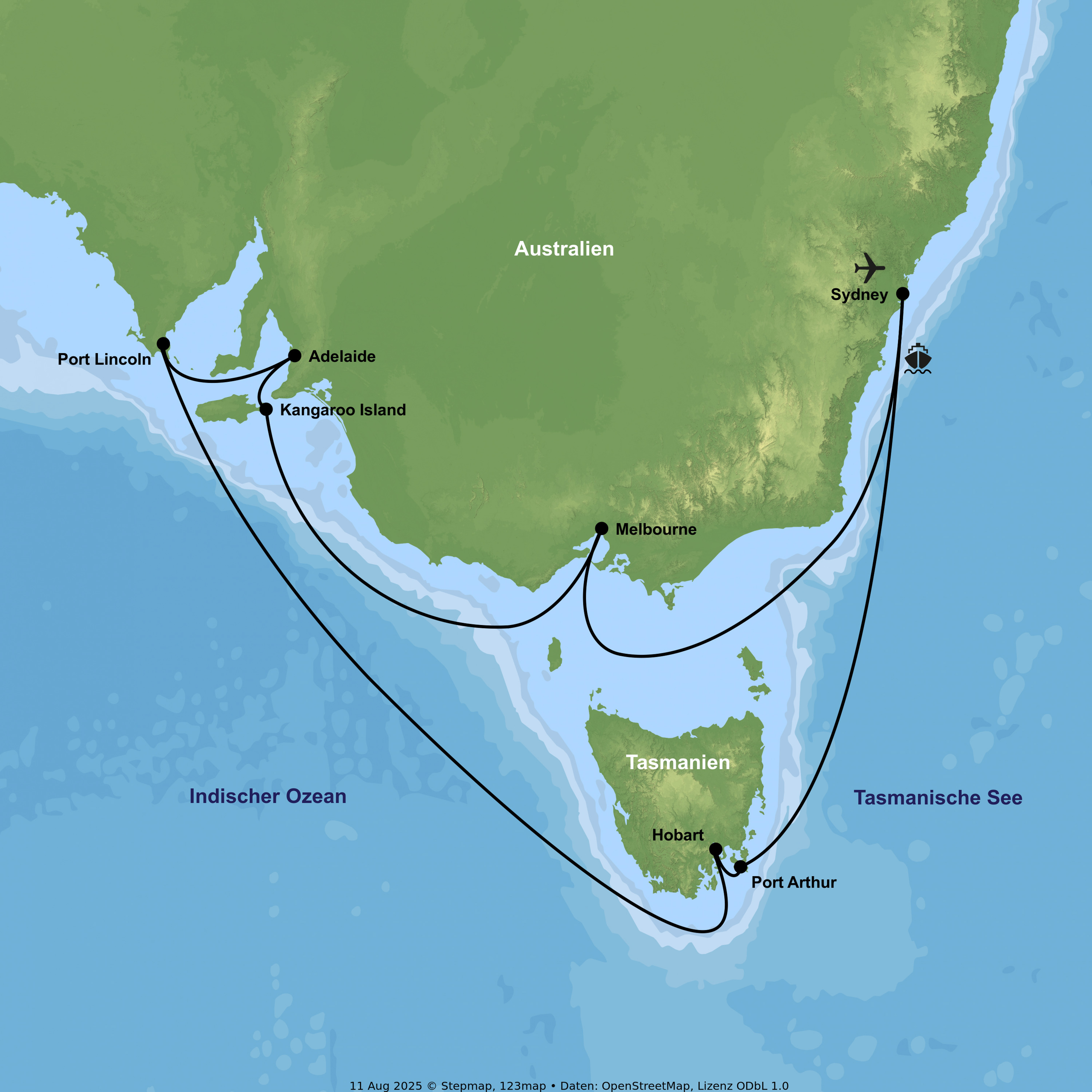 Kreuzfahrt mit der Grand Princess ab/an Sydney