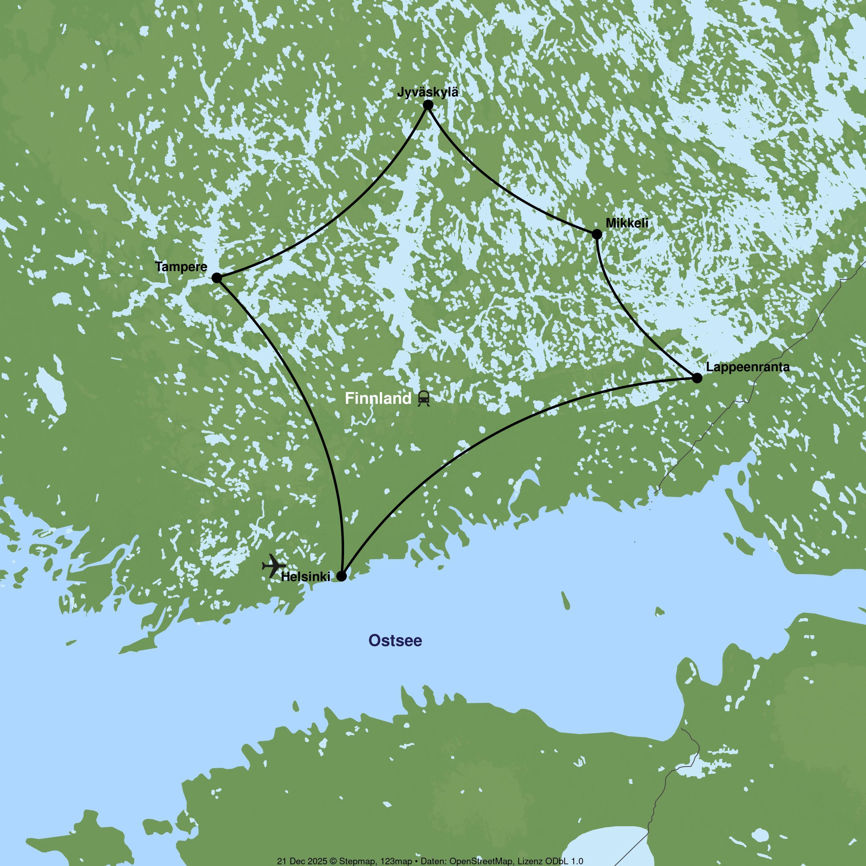 Mit der Bahn durch Städte voller Design und Weite