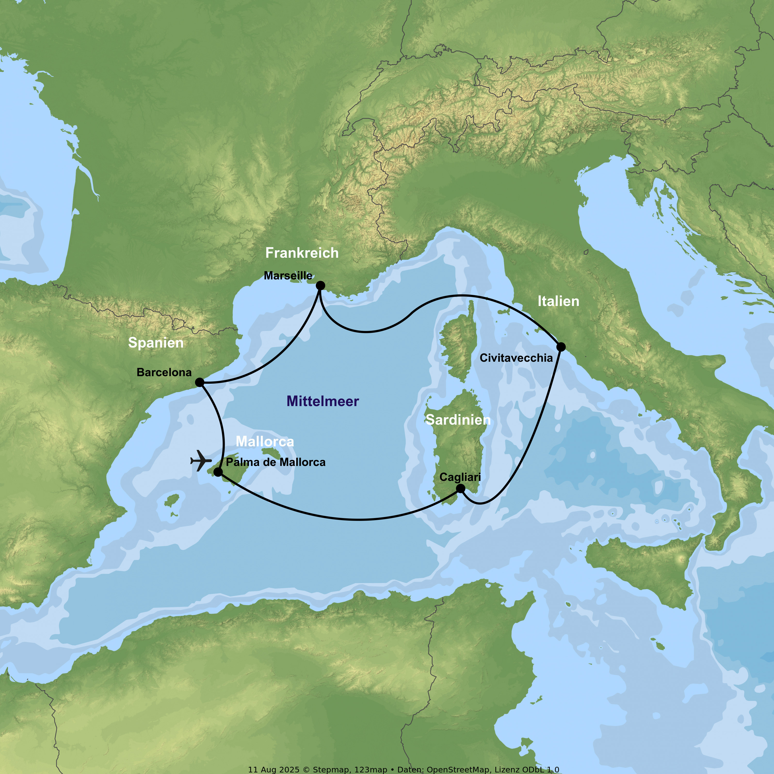 Kreuzfahrt mit AIDAcosma ab/an Palma de Mallorca inkl. Badeaufenthalt auf Mallorca