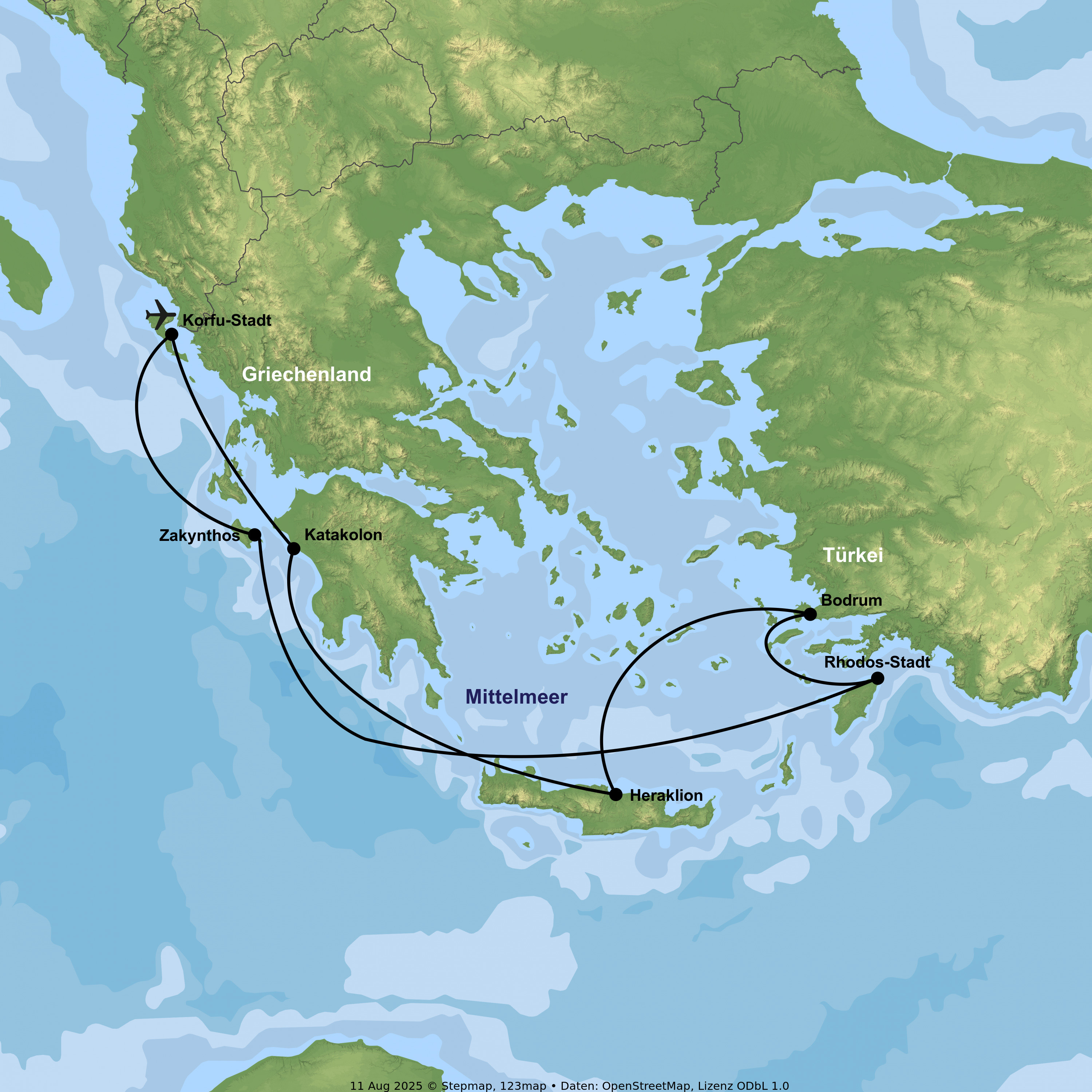 Kreuzfahrt mit AIDAblu ab/an Korfu inkl. 7 Nächte Baden