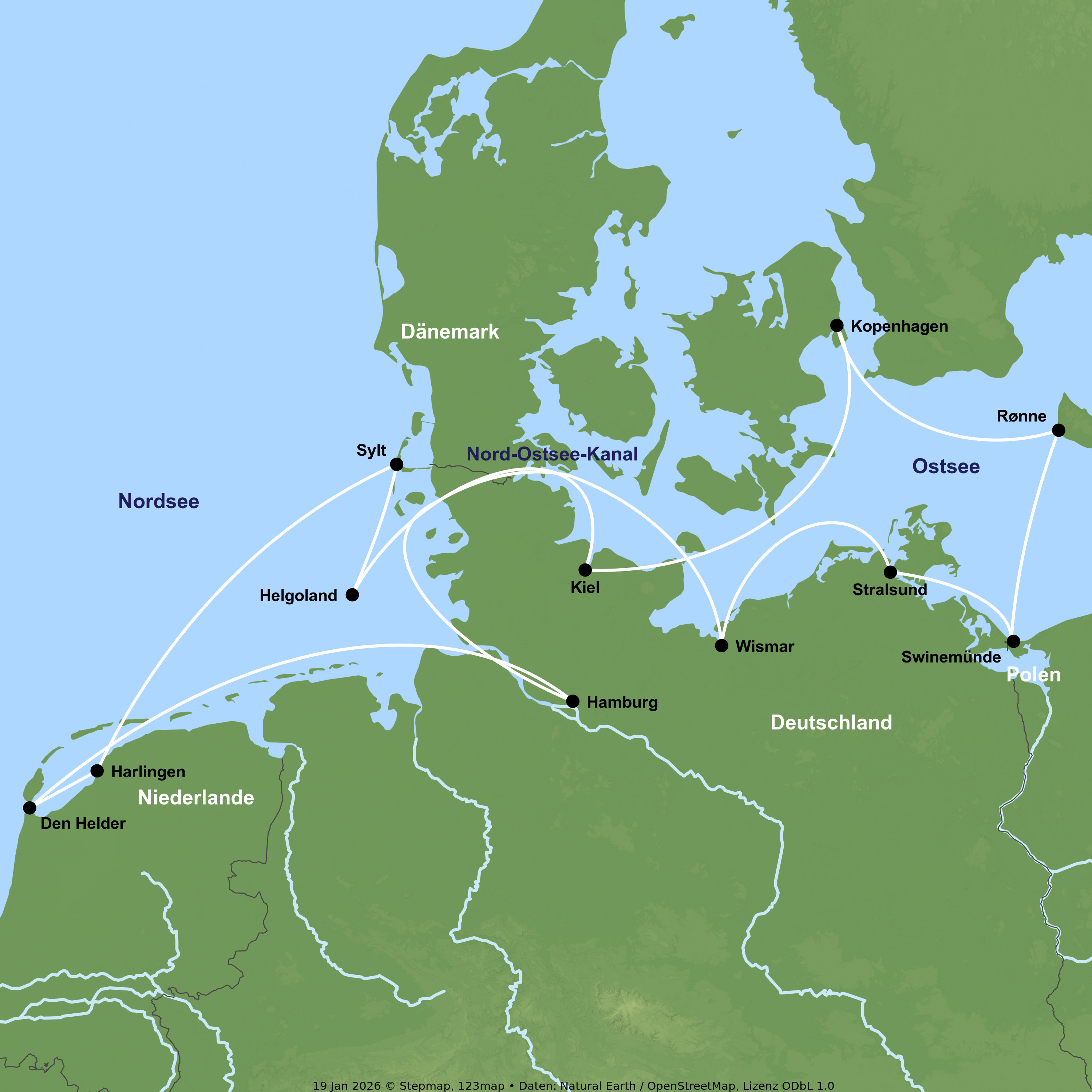 Kreuzfahrt mit der MS Hamburg ab/an Hamburg
