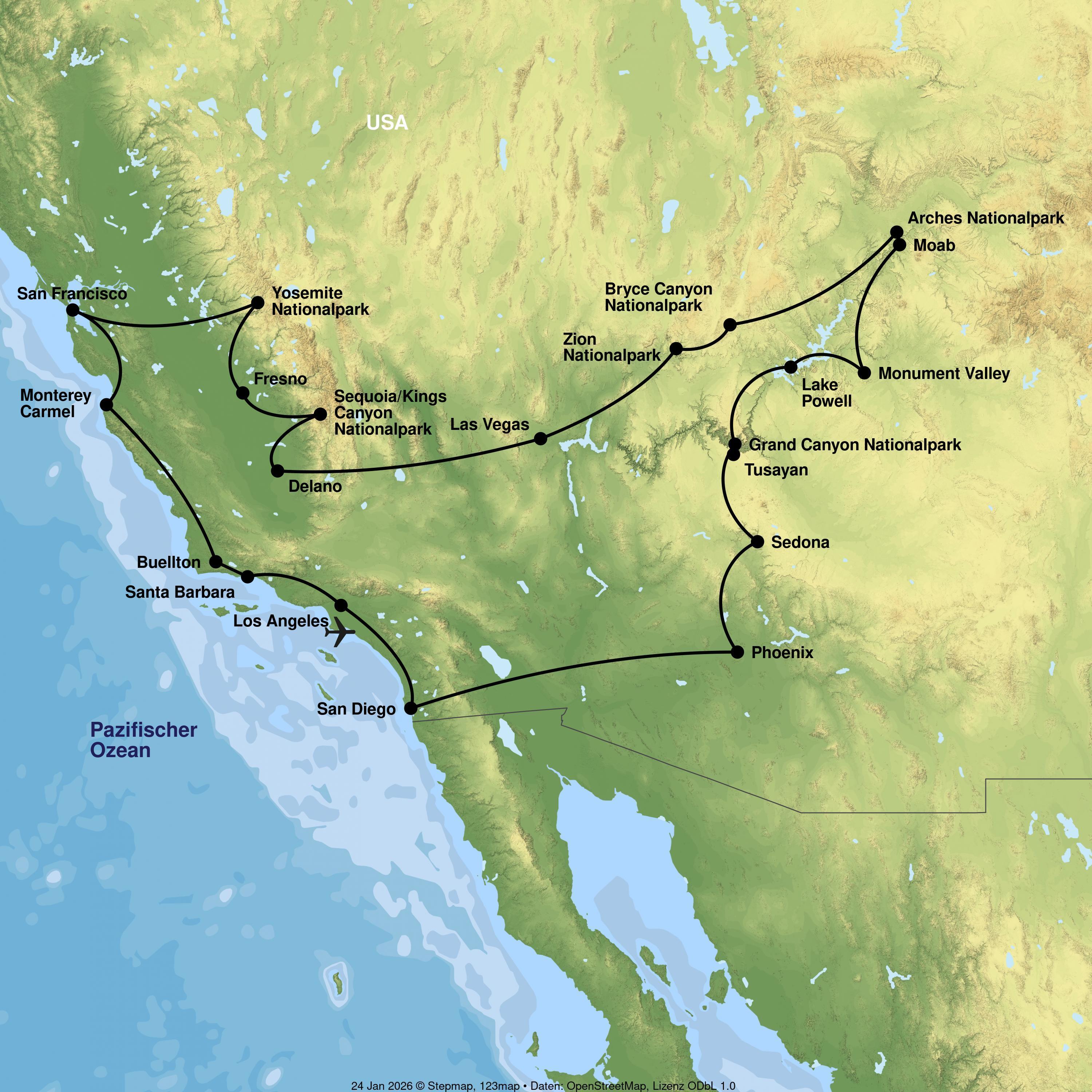 Wo Canyons glühen und Städte niemals schlafen