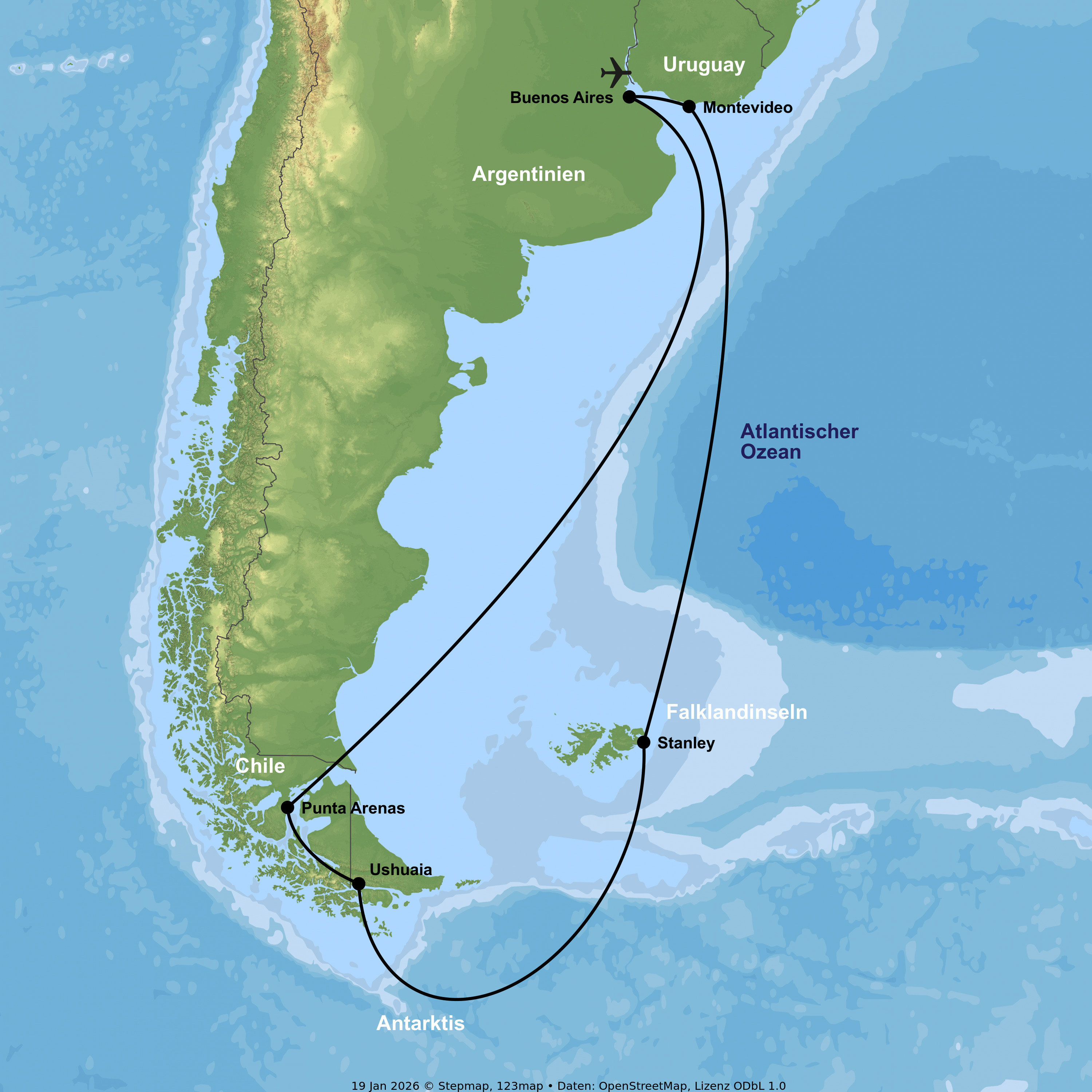 Kreuzfahrt mit der Majestic Princess ab/an Buenos Aires