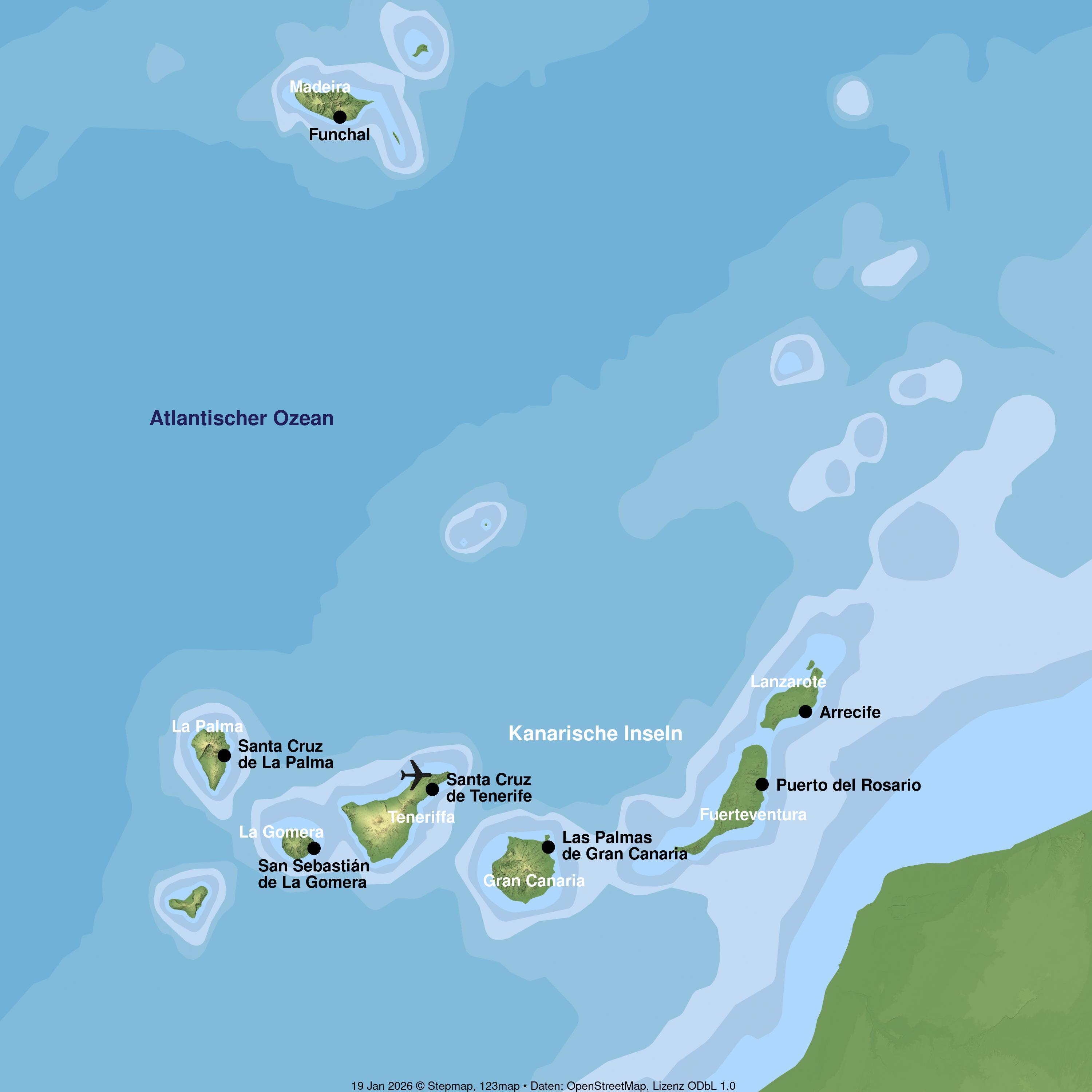 Kreuzfahrt mit Costa Pacifica ab/an Santa Cruz de Tenerife