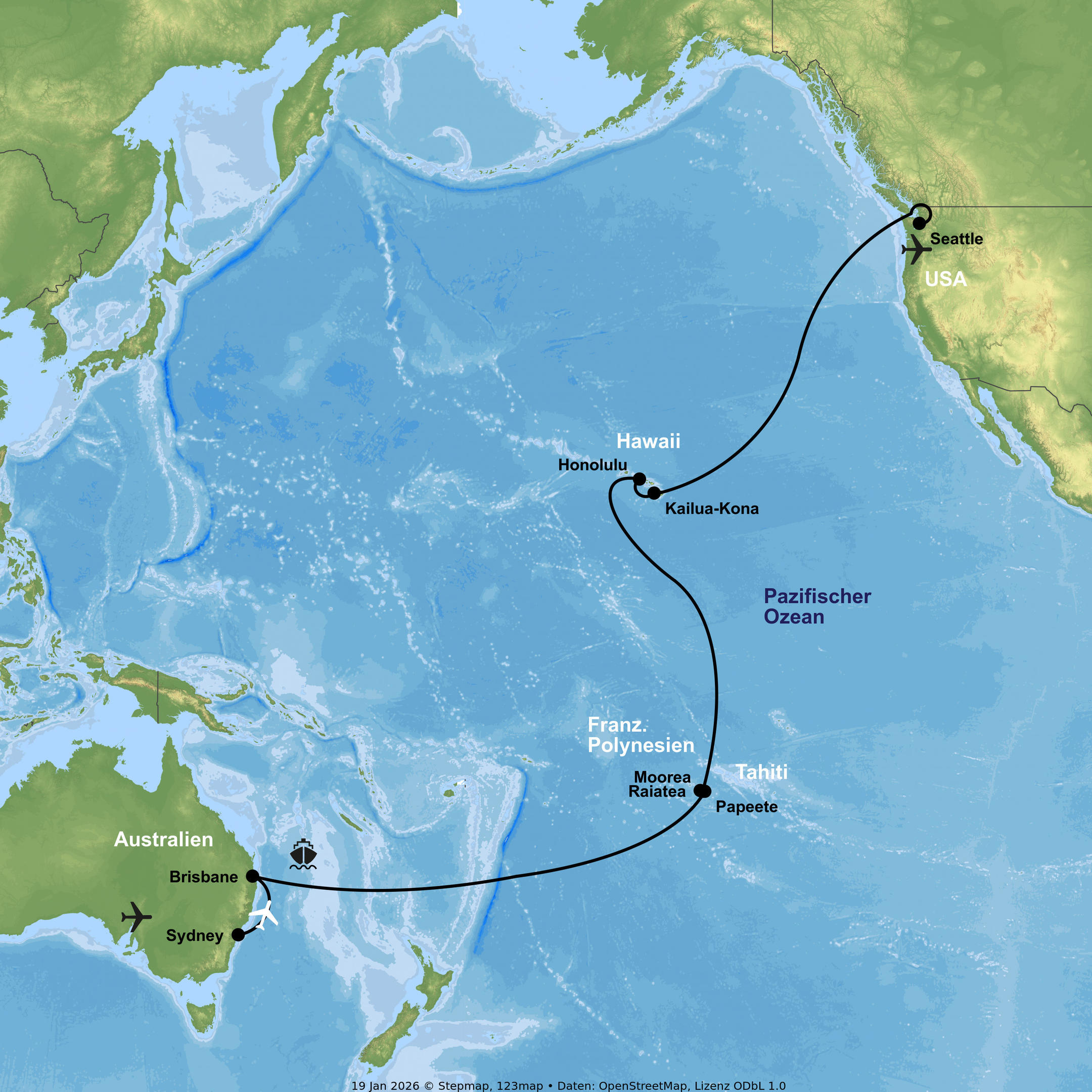 Kreuzfahrt mit der Quantum of the Seas von Brisbane bis Seattle inkl. Vor- & Nachprogramm