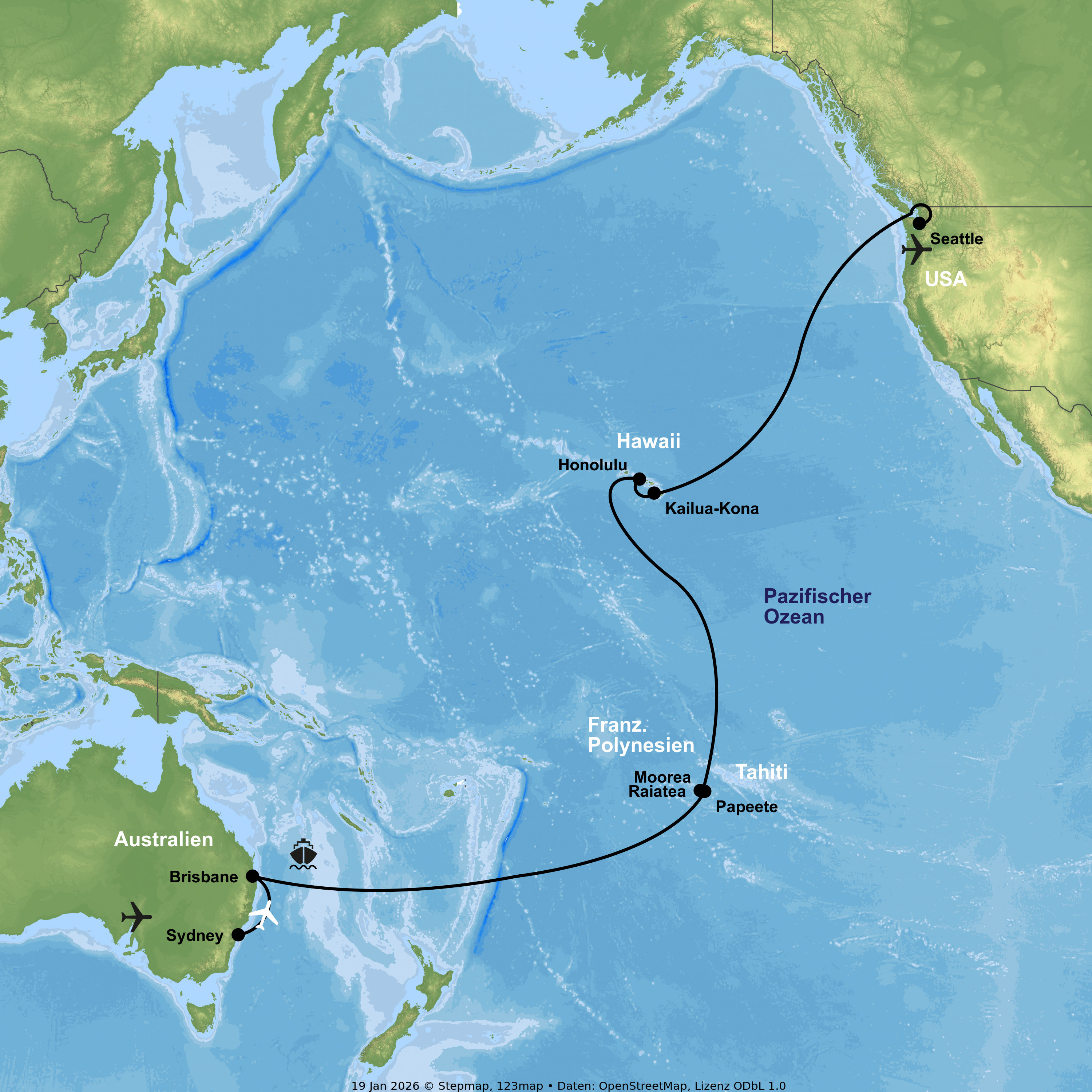 Kreuzfahrt mit der Quantum of the Seas von Brisbane bis Seattle inkl. Vorprogramm in Australien