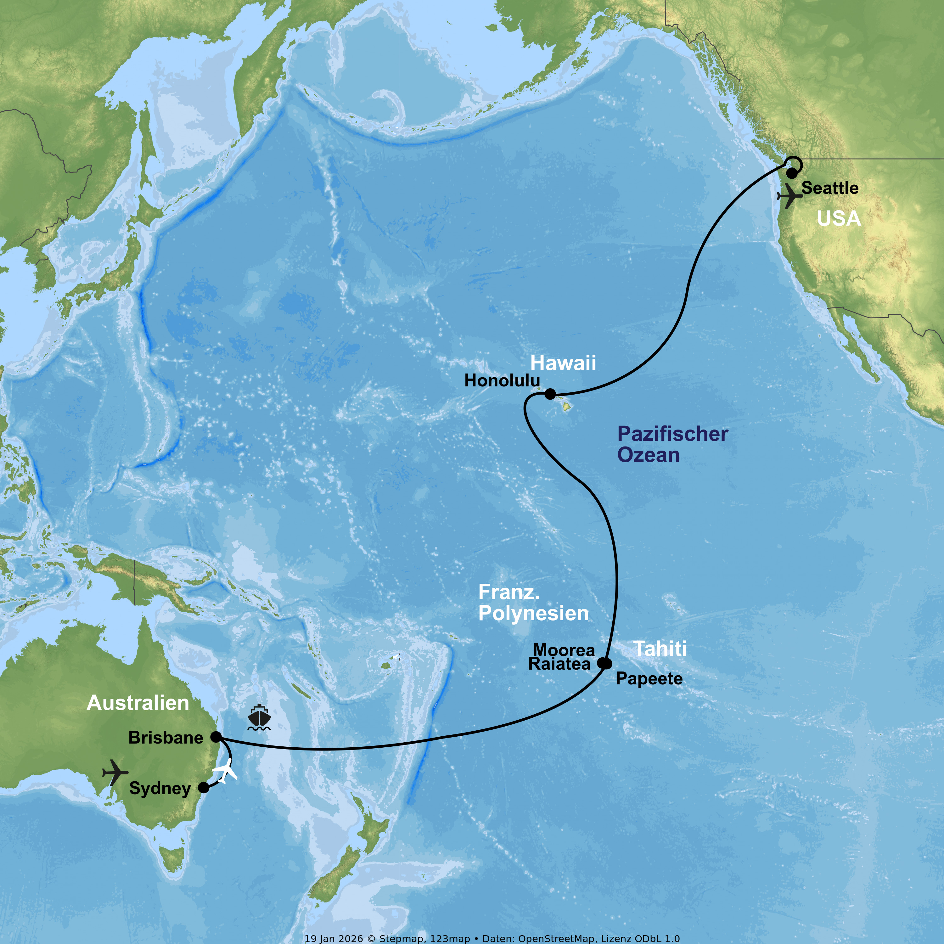 Kreuzfahrt mit der Quantum of the Seas von Brisbane bis Seattle inkl. Vorprogramm in Australien