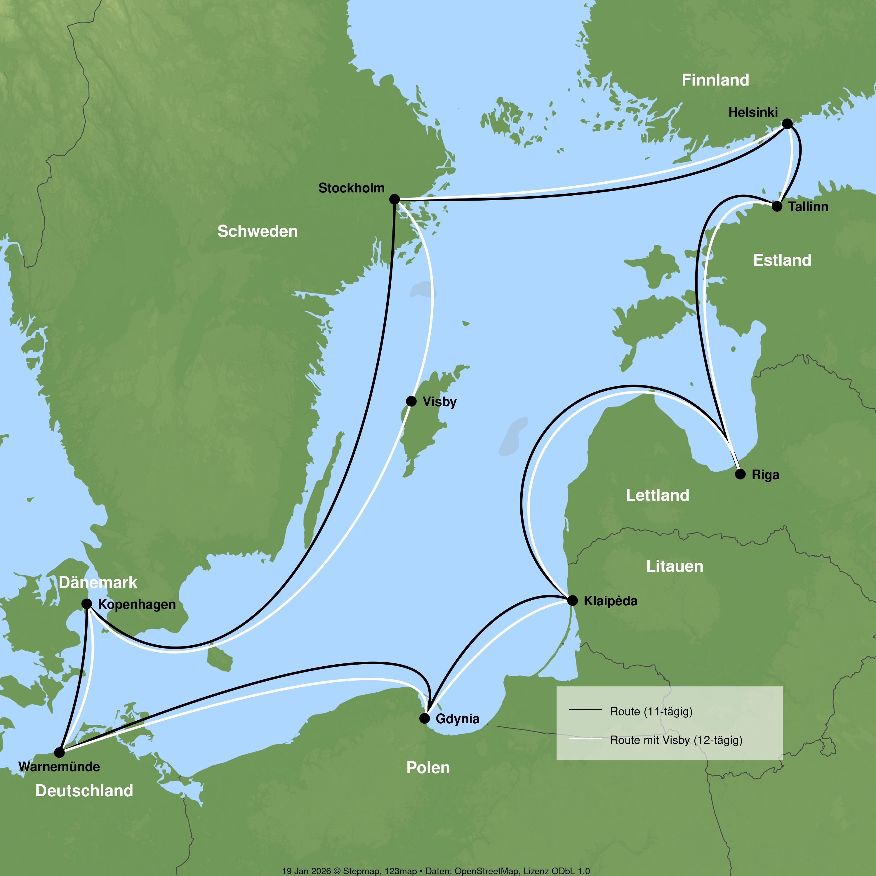Kreuzfahrt mit der MSC Magnifica ab/an Warnemünde