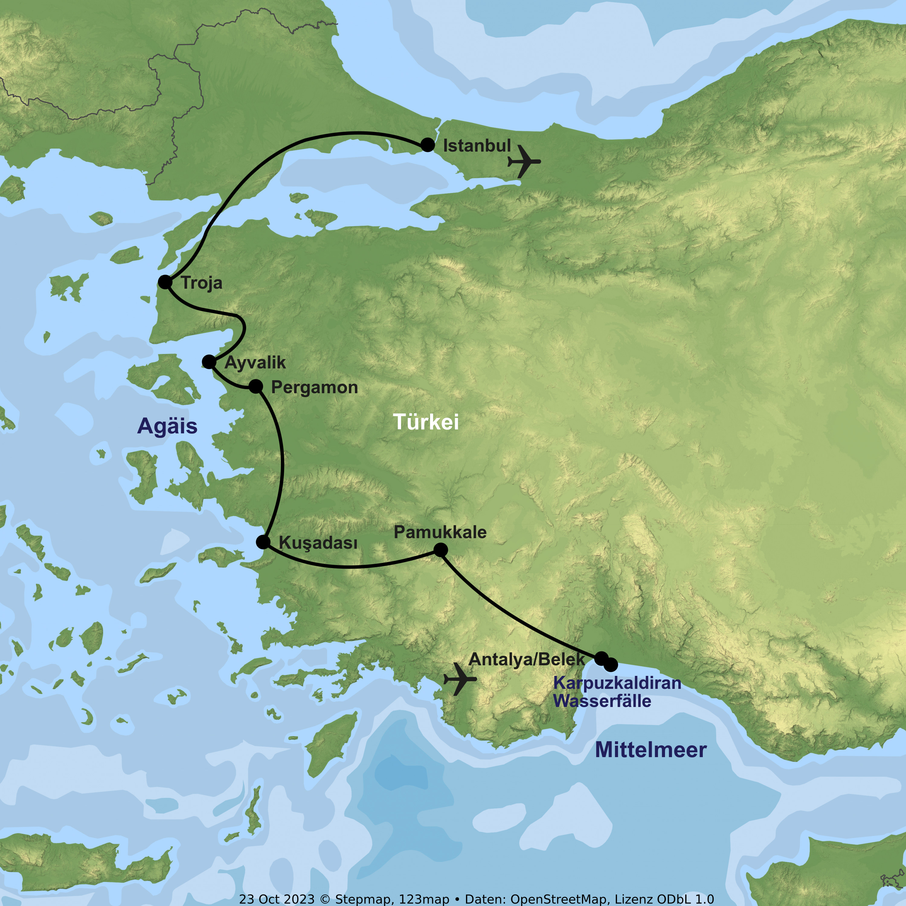 Von Istanbul zu Antike und Küsten