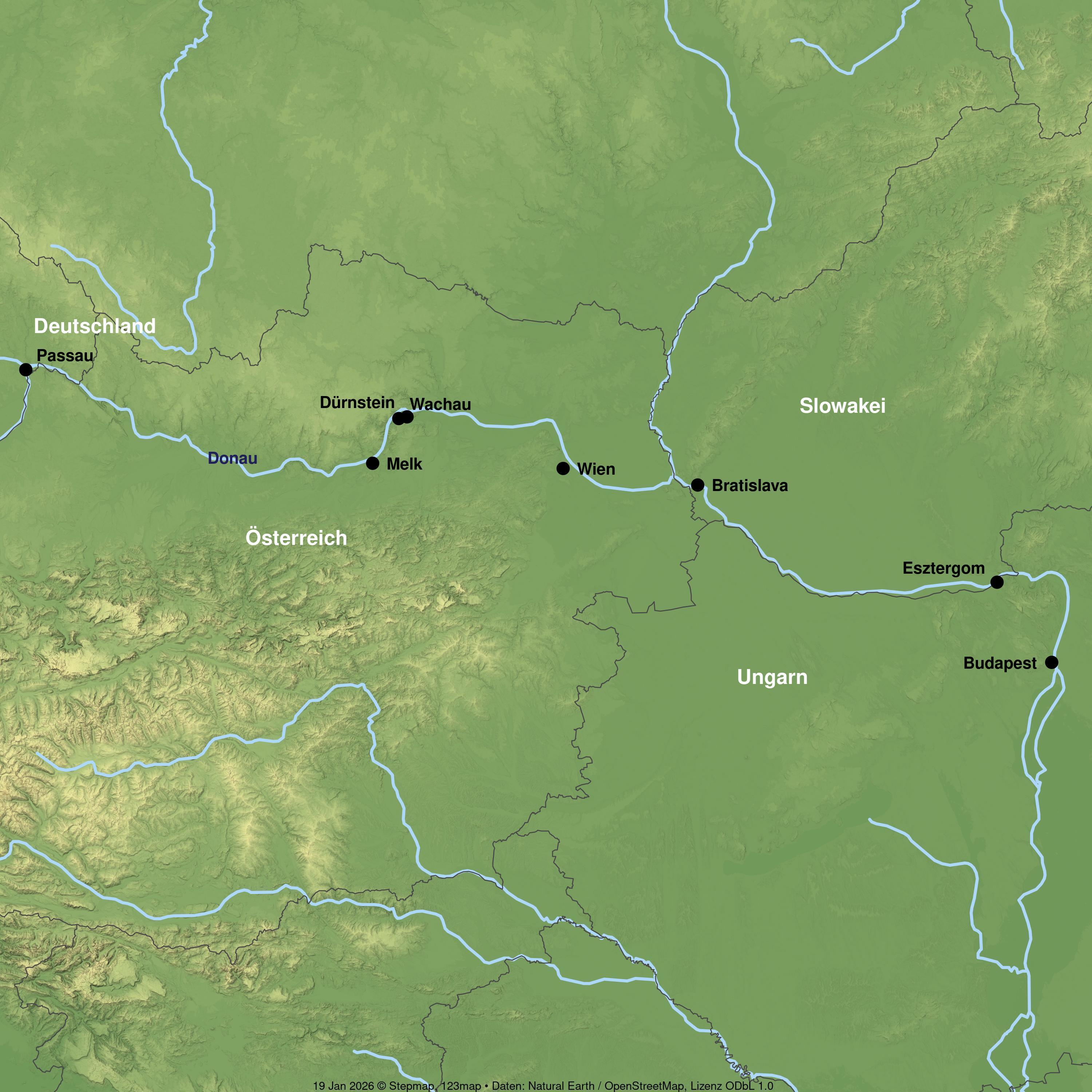 Flusskreuzfahrt mit MS Rousse Prestige ab/an Passau