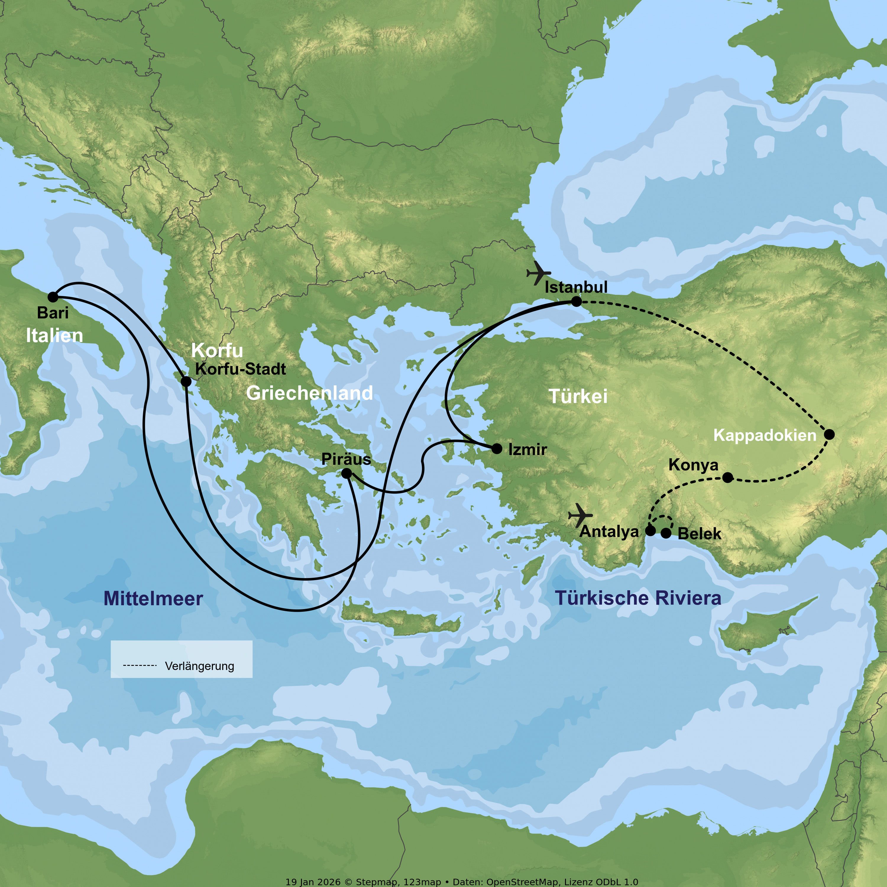 Kreuzfahrt mit der MSC Orchestra ab/an Istanbul