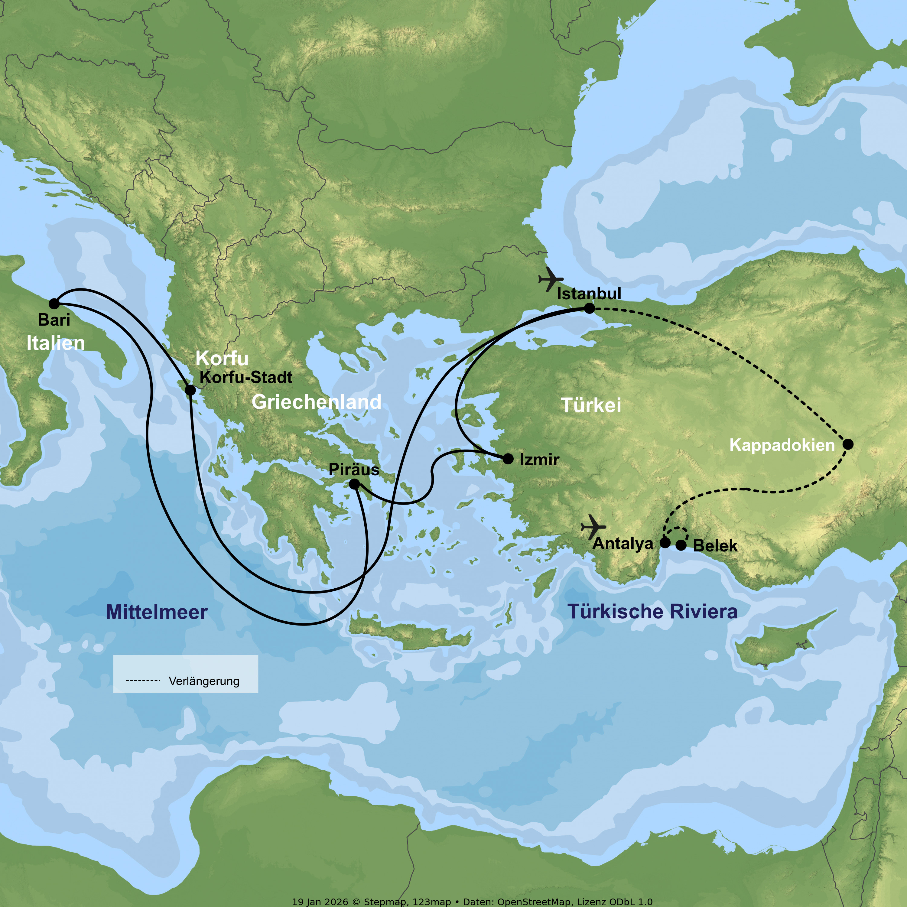 Kreuzfahrt mit der MSC Orchestra ab/an Istanbul