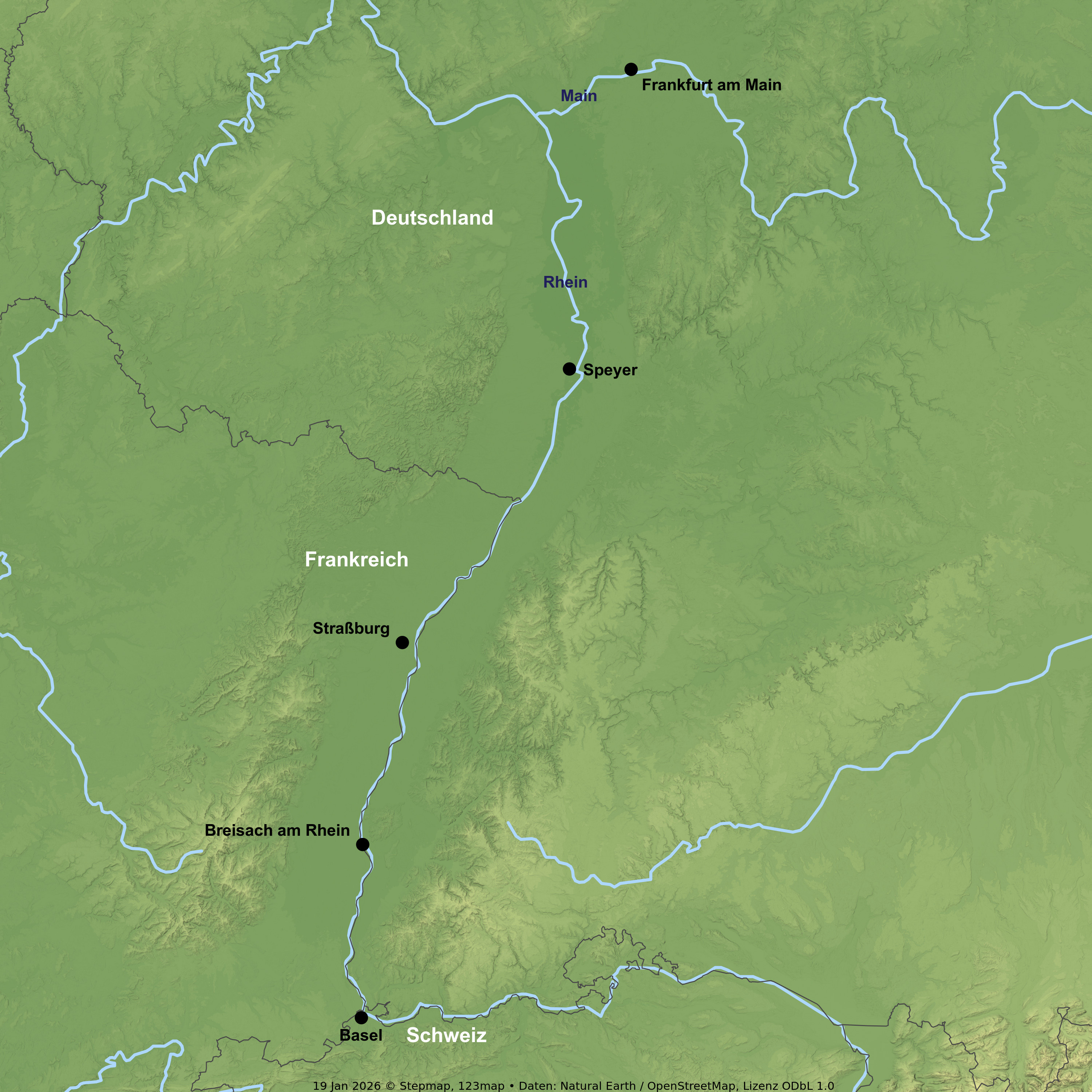 Flusskreuzfahrt mit MS Lady Cristina ab/an Frankfurt am Main