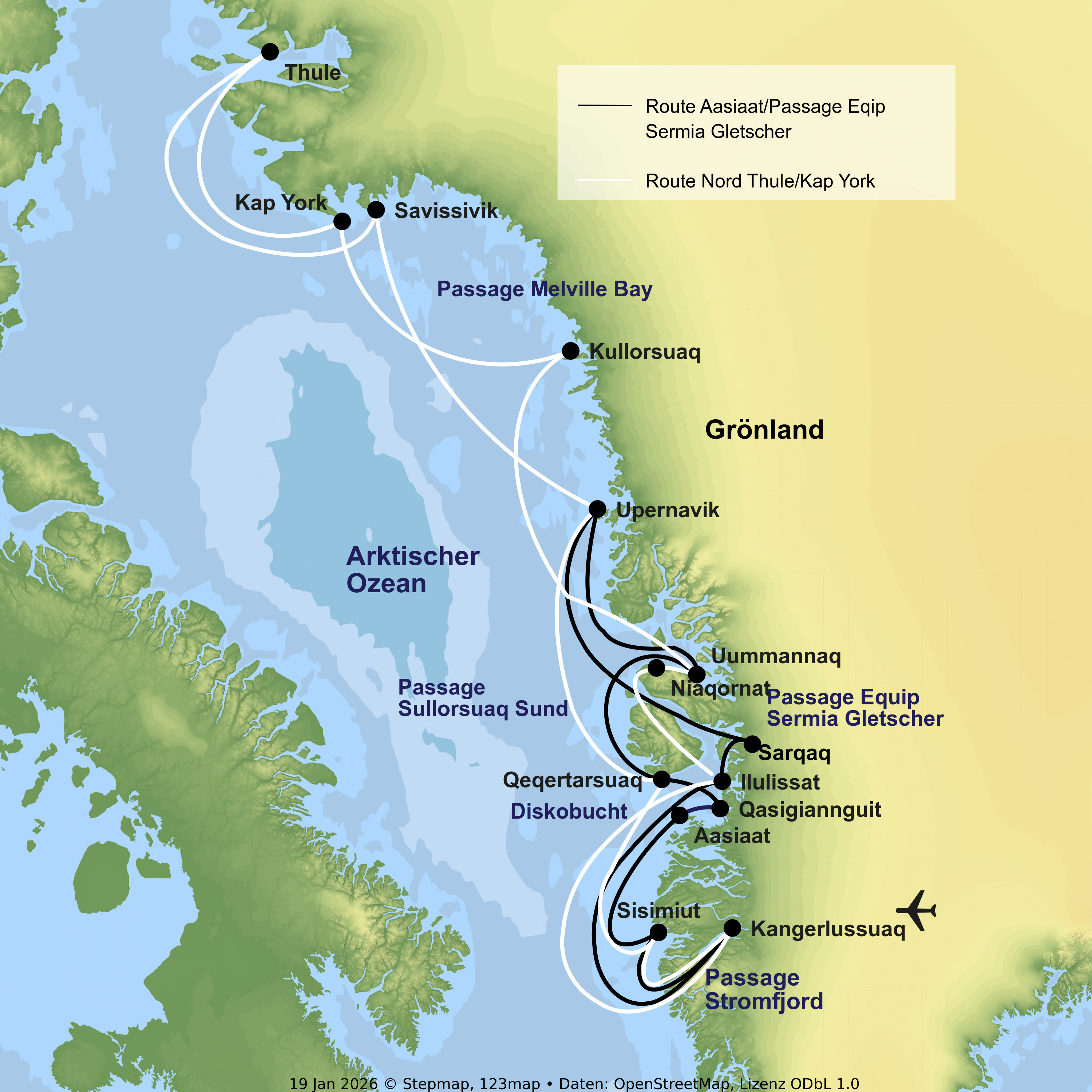 Kreuzfahrt mit MS Hamburg ab/an Kangerlussuaq