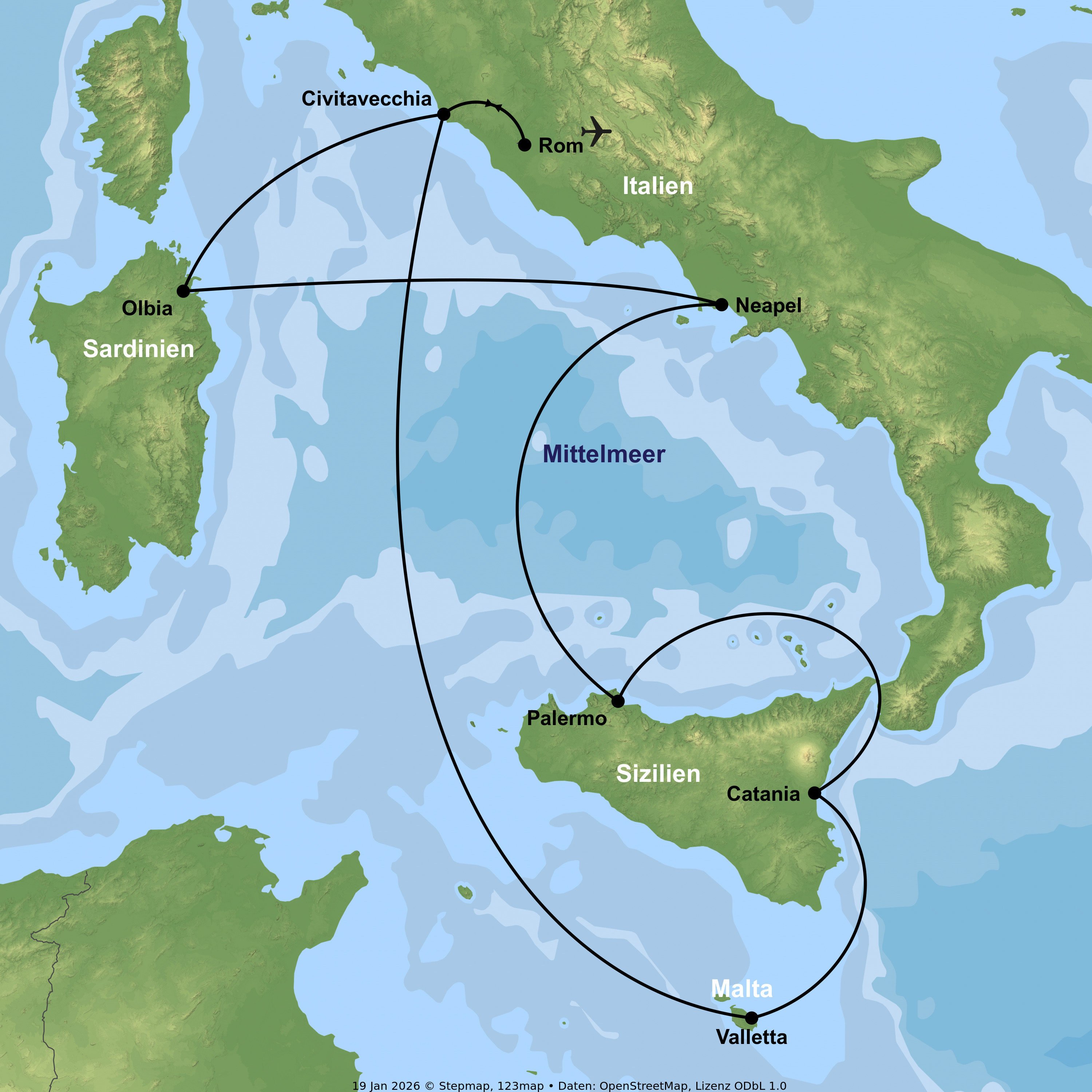 Kreuzfahrt mit AIDAblu ab/an Civitavecchia inkl. 2 Nächte in Rom