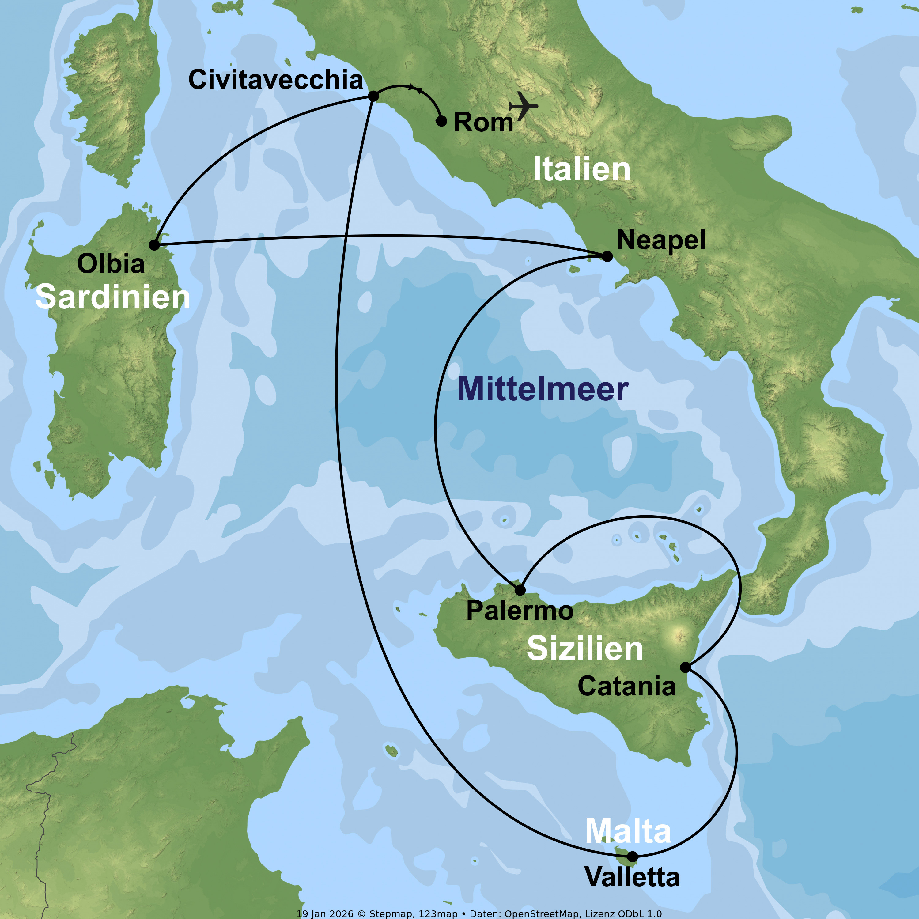 Kreuzfahrt mit AIDAblu ab/an Civitavecchia inkl. 2 Nächte in Rom