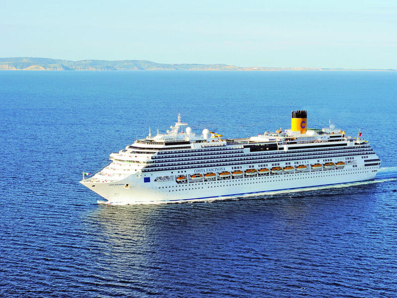 Kreuzfahrten Westliches Mittelmeer: Kreuzfahrt mit Costa Fascinosa ab/an Savona 11-tägig inkl. Flüge Premium-Schiff mit Vollpension Inkl. Trinkgelde