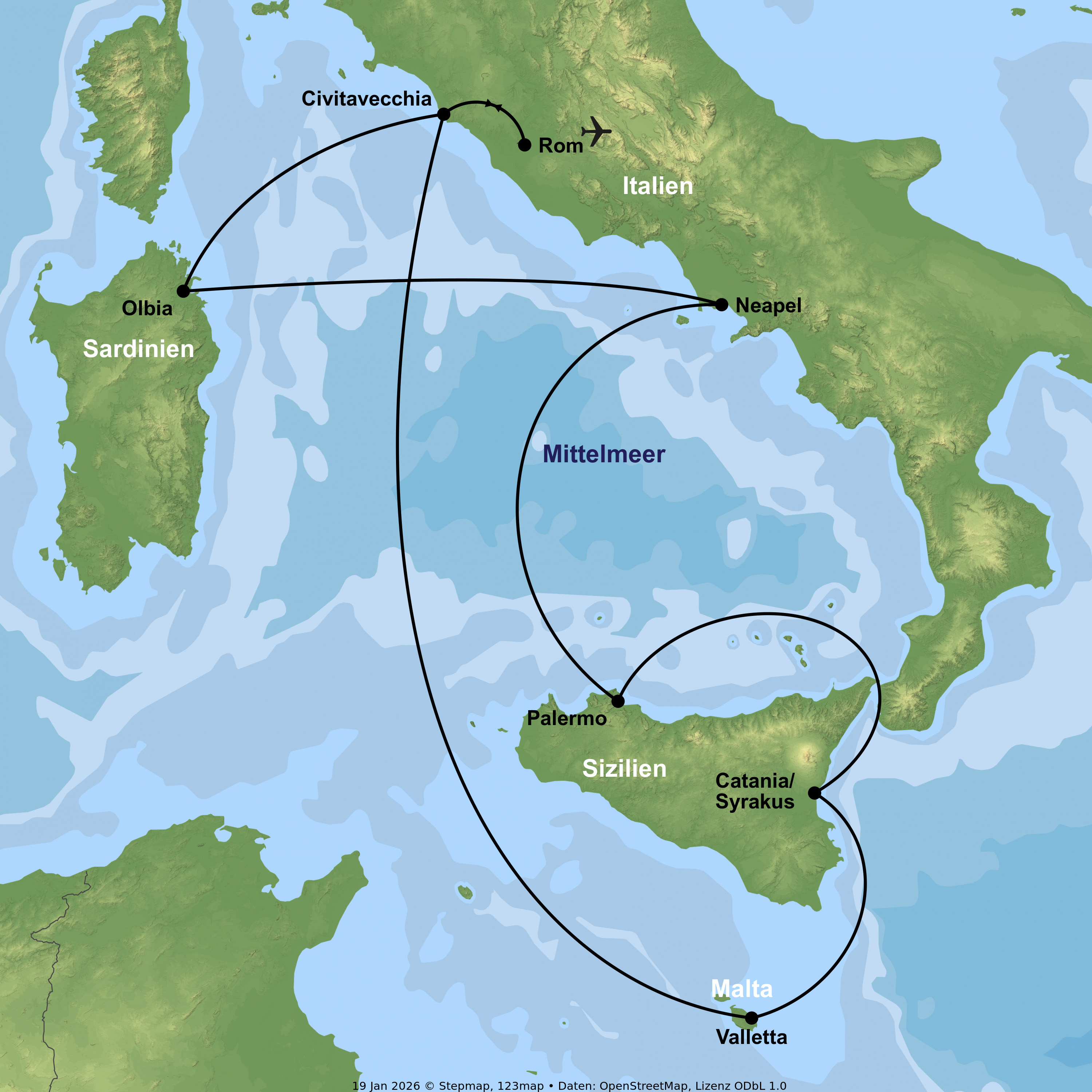 Kreuzfahrt mit AIDAblu ab/an Civitavecchia inkl. 2 Nächte in Rom