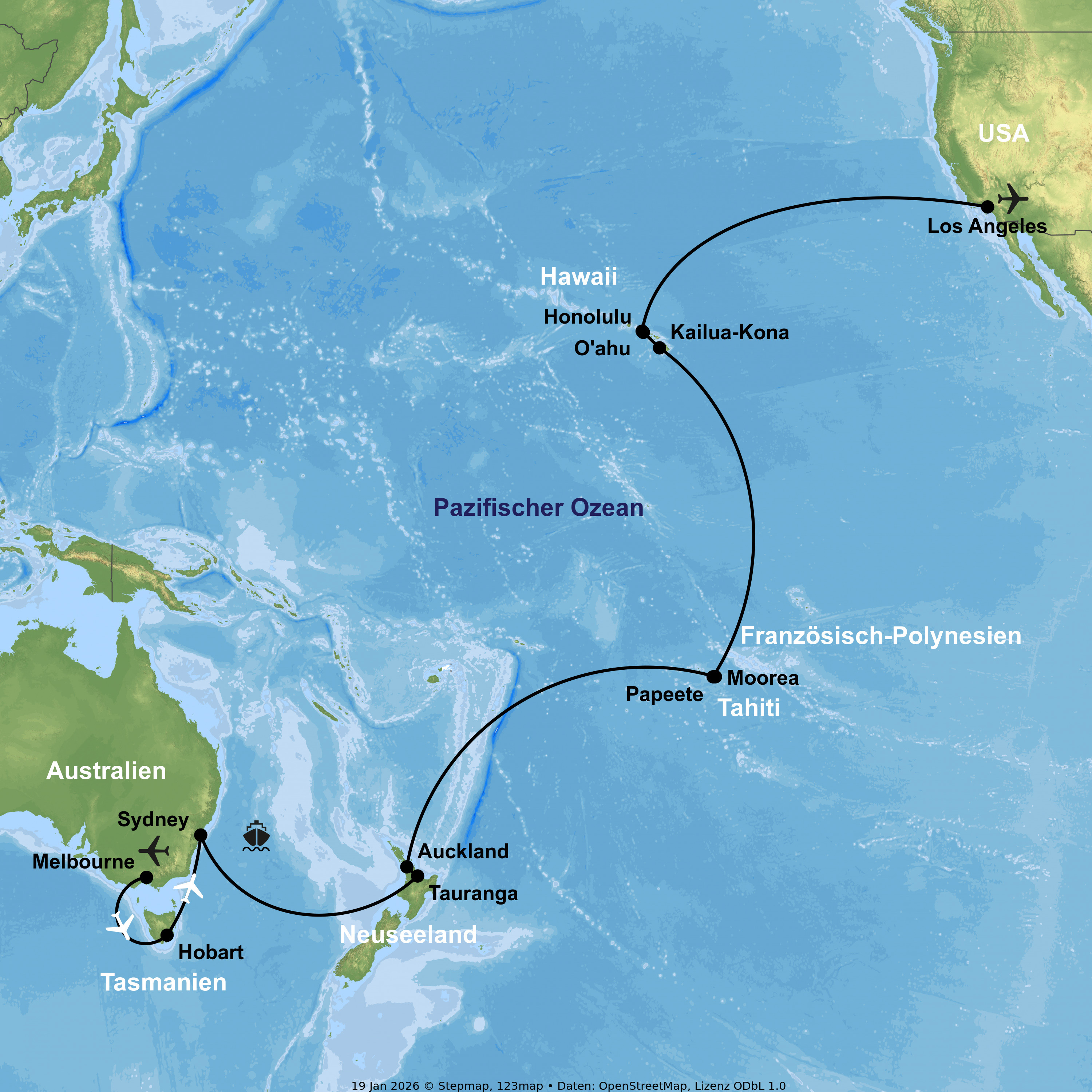 Kreuzfahrt mit der Royal Princess von Sydney bis Los Angeles inkl. Vorprogramm in Australien
