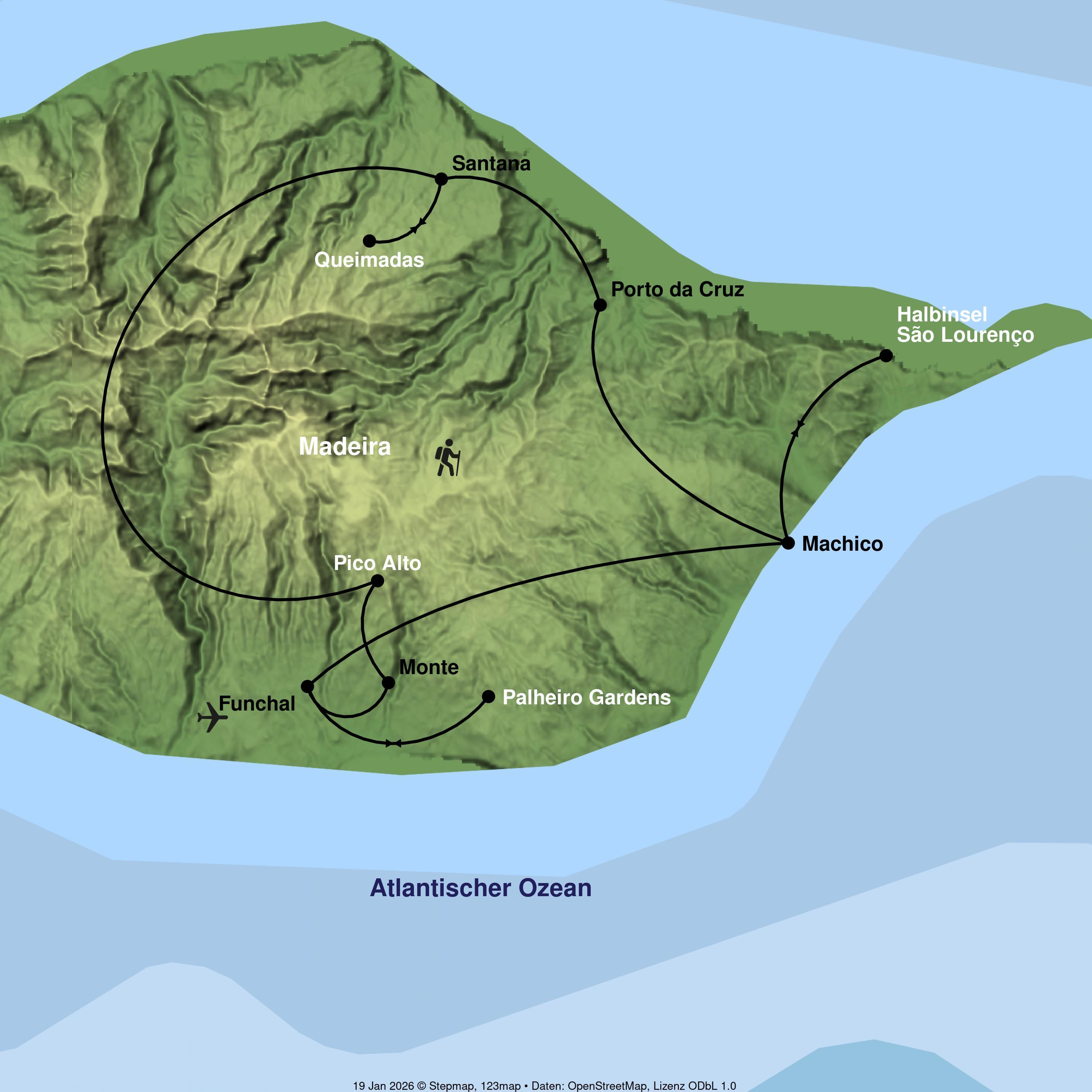 Individuell wandern zwischen Levadas, Atlantikblicken und grünen Berglandschaften