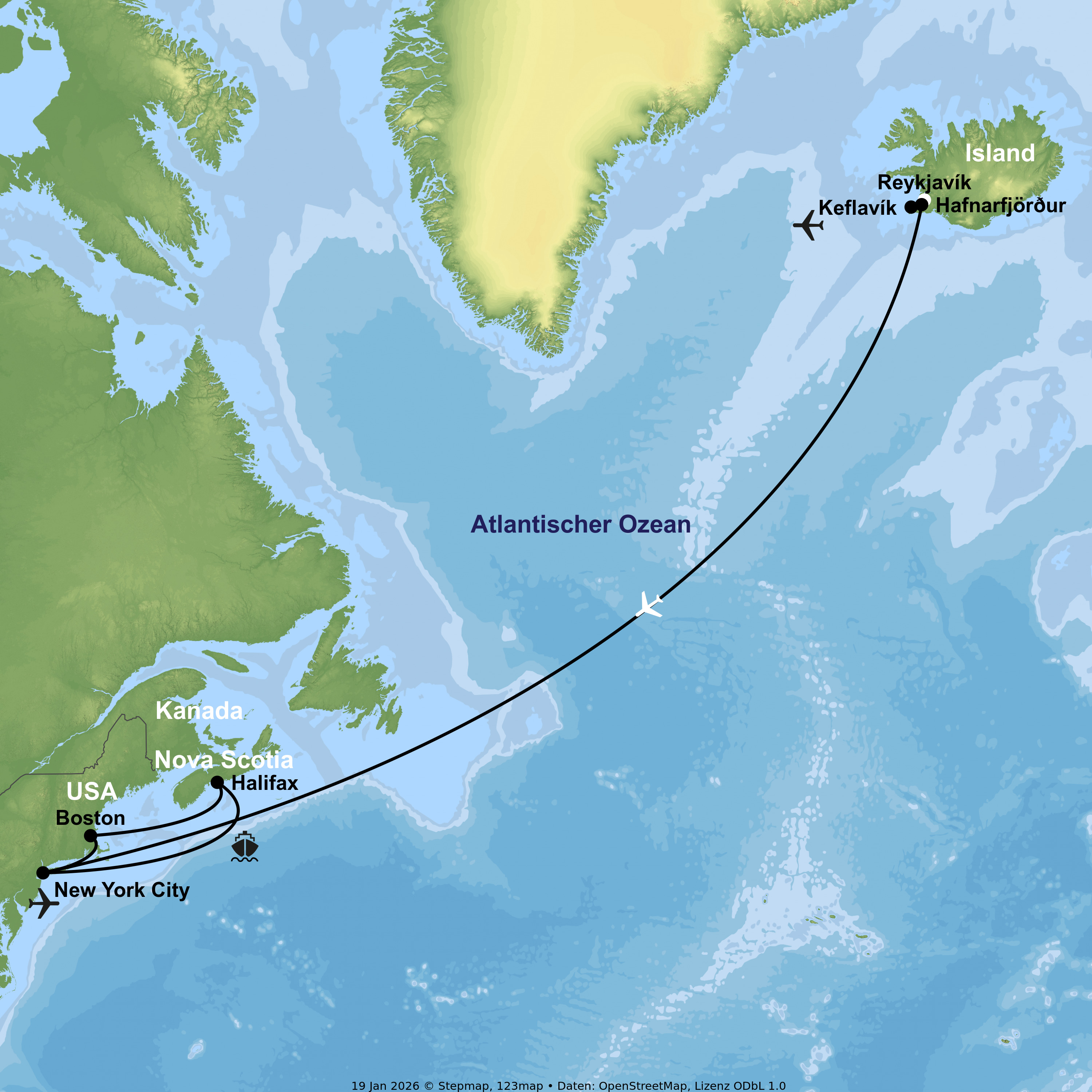 Kreuzfahrt mit AIDAluna ab/an New York City inkl. 3 Nächte Vorprogramm in Reykjavík