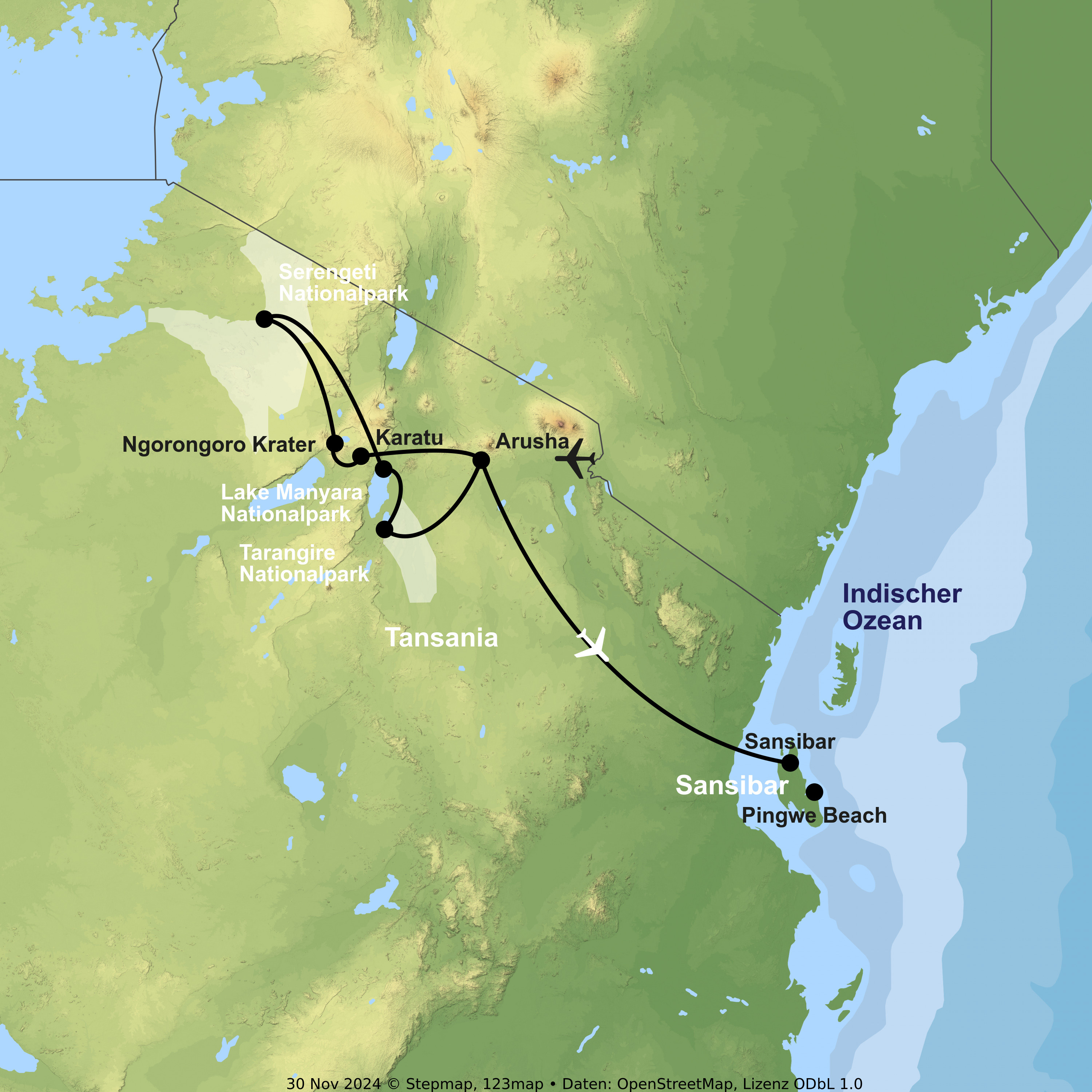 Wilde Natur und weißer Sand