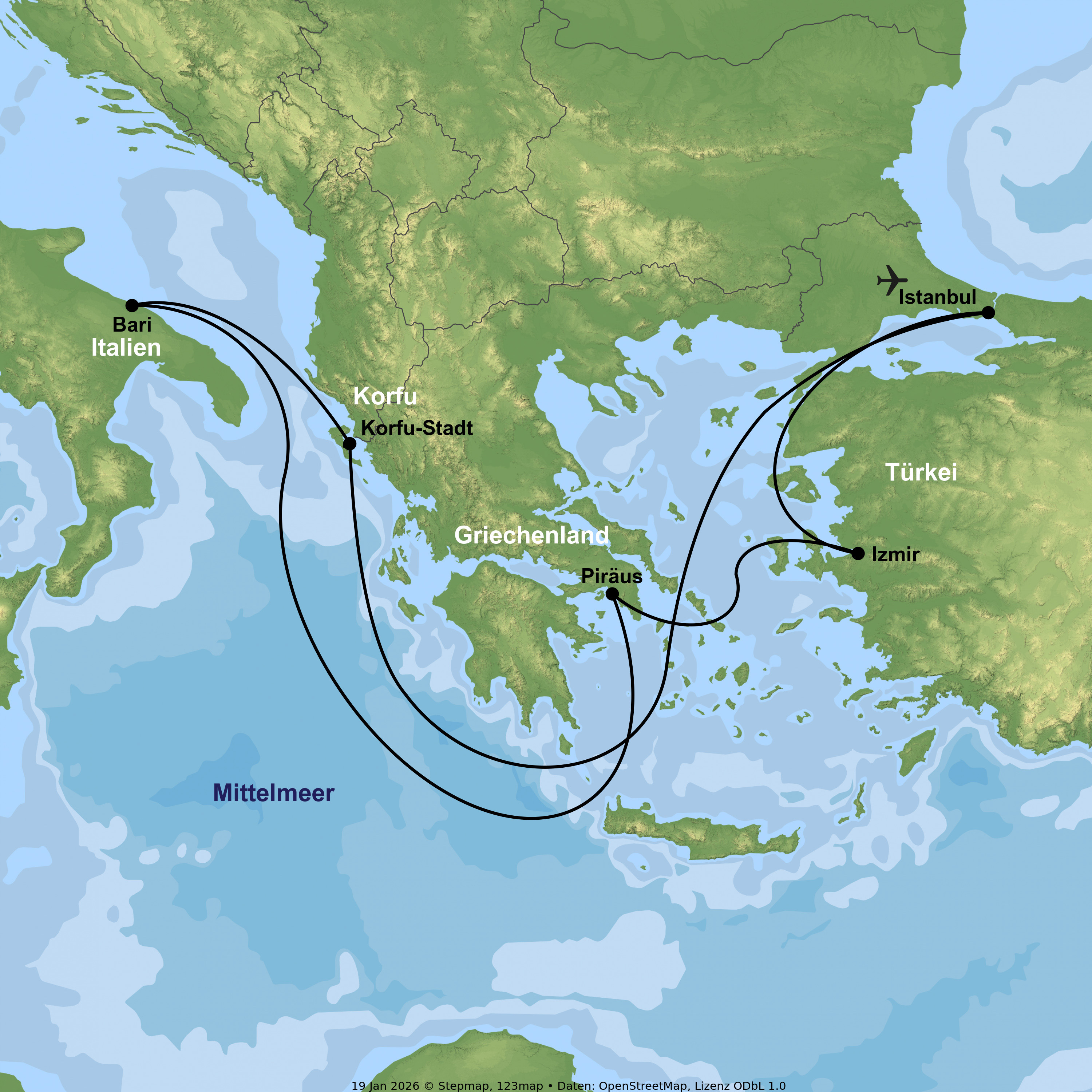 Kreuzfahrt mit der MSC Orchestra ab/an Istanbul
